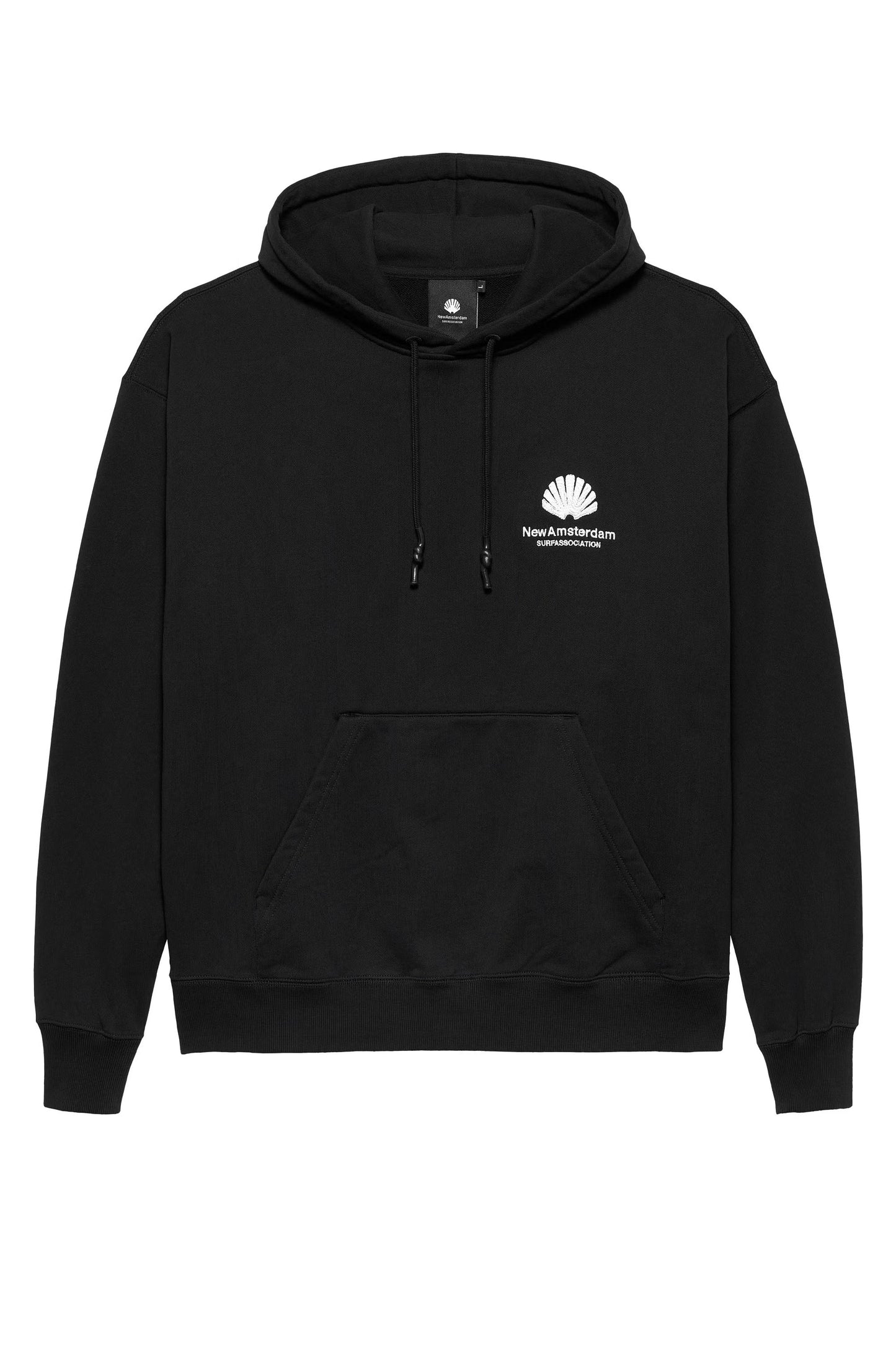 NEW AMSTERDAM SURF ASSOCIATION Logo Hoodie on a white background