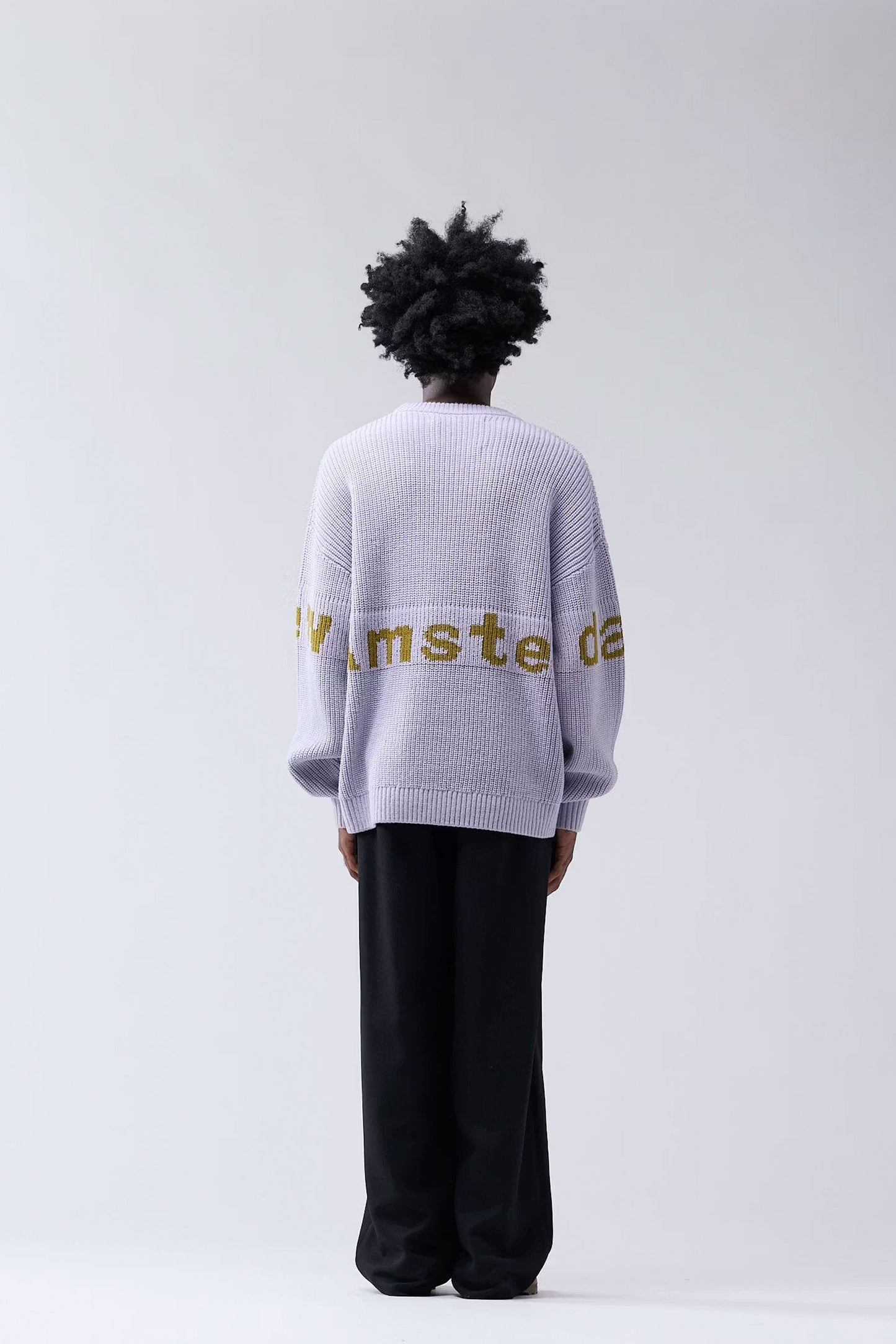 Pukas Surf Shop Man Sweat New Amsterdam Name Crew Knit Sea Fog