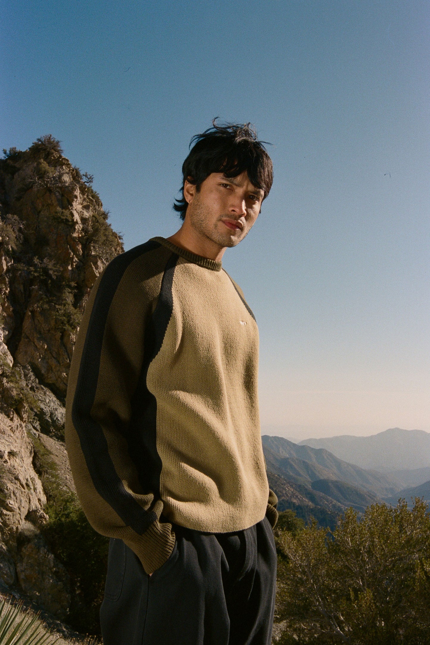 Pukas Surf Shop green long-sleeve shirt with Obey logo 