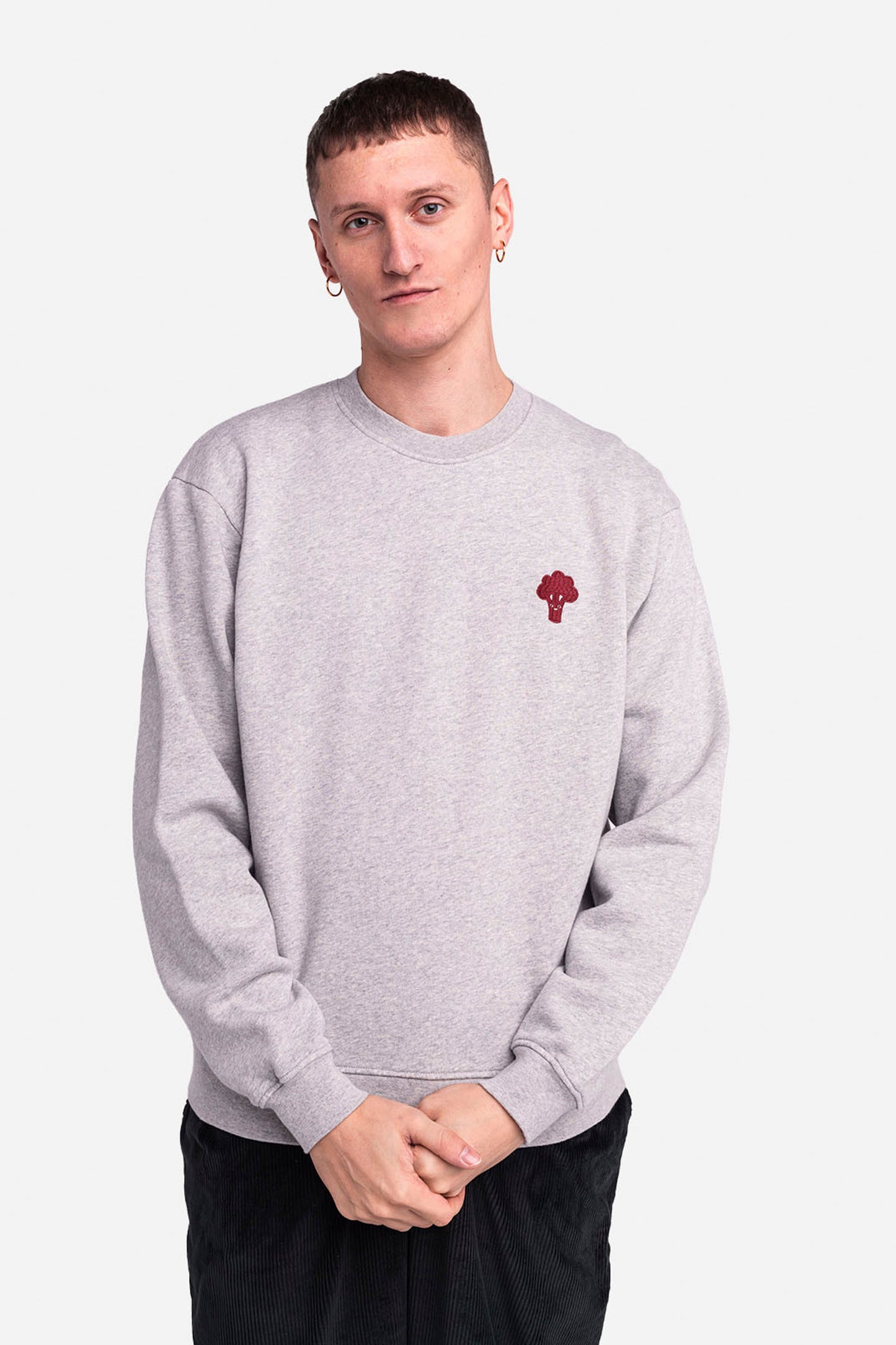 Pukas Surf Shop mottled grey textured sweatshirt relaxed fit cozy style