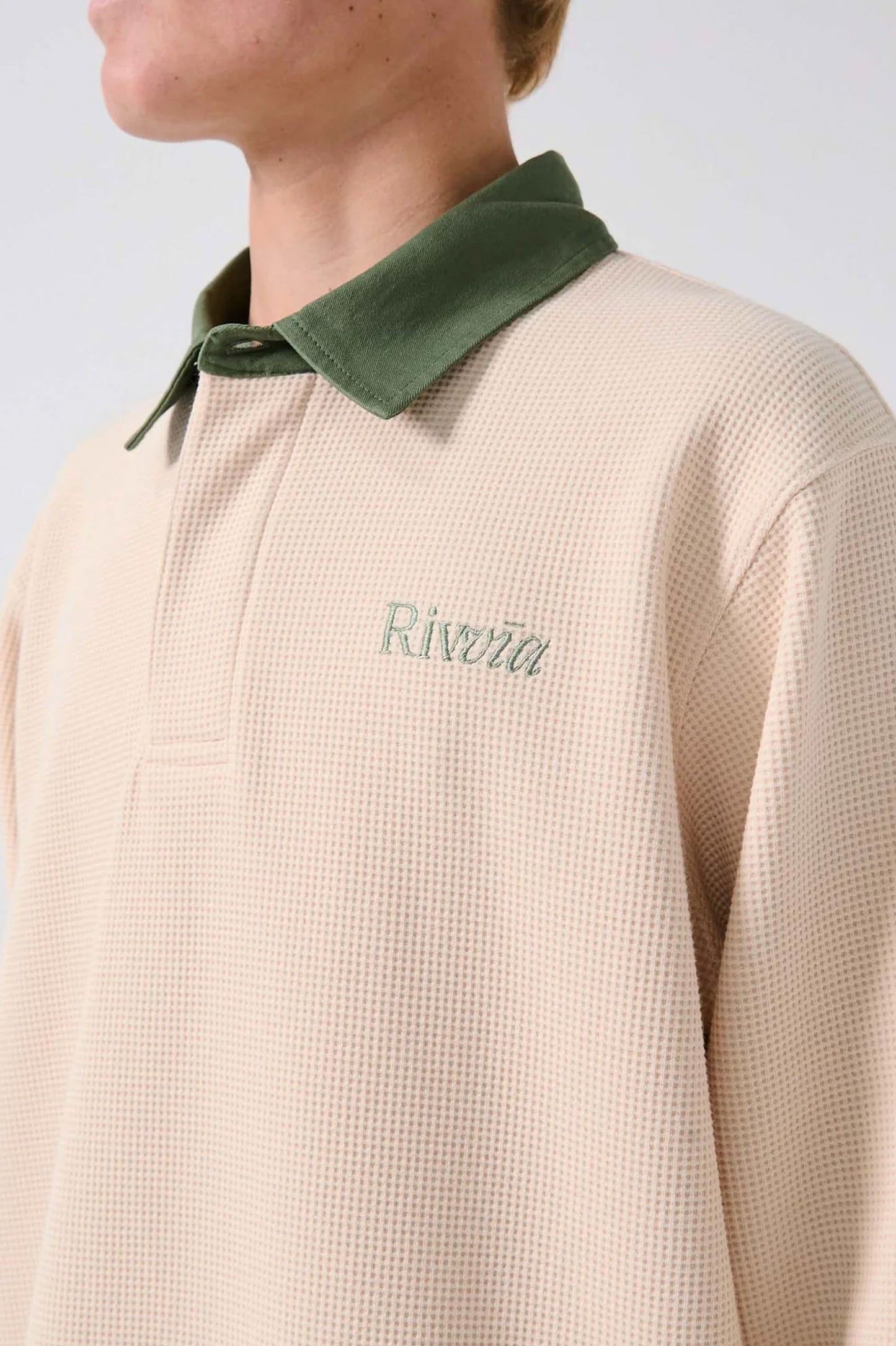 Pukas Surf Shop Man Sweat Rivvia Project Waffle Rugby Green