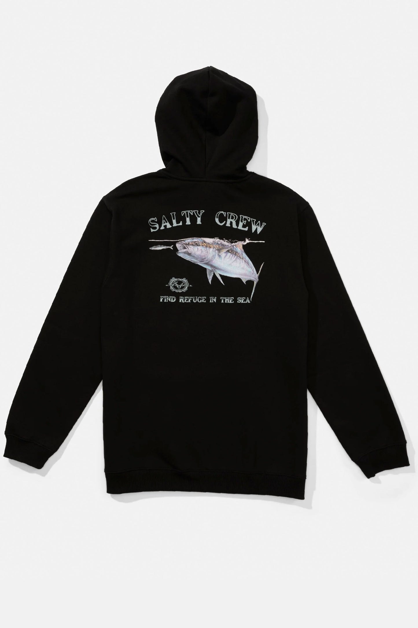 Pukas Surf Shop Salty Crew hooded fleece pullover in black