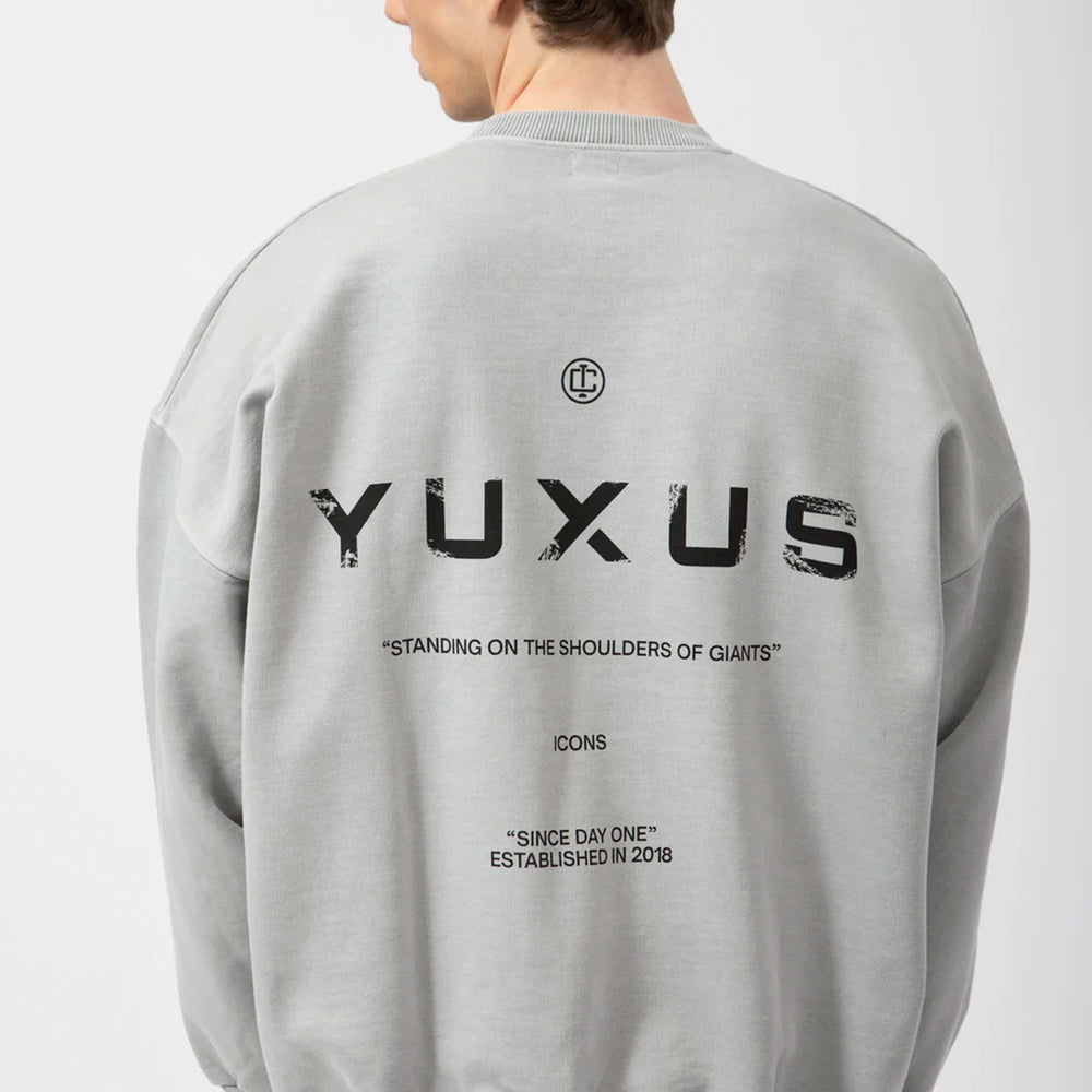 Pukas Surf Shop Man Sweat Yuxus Icons Crew Glacier