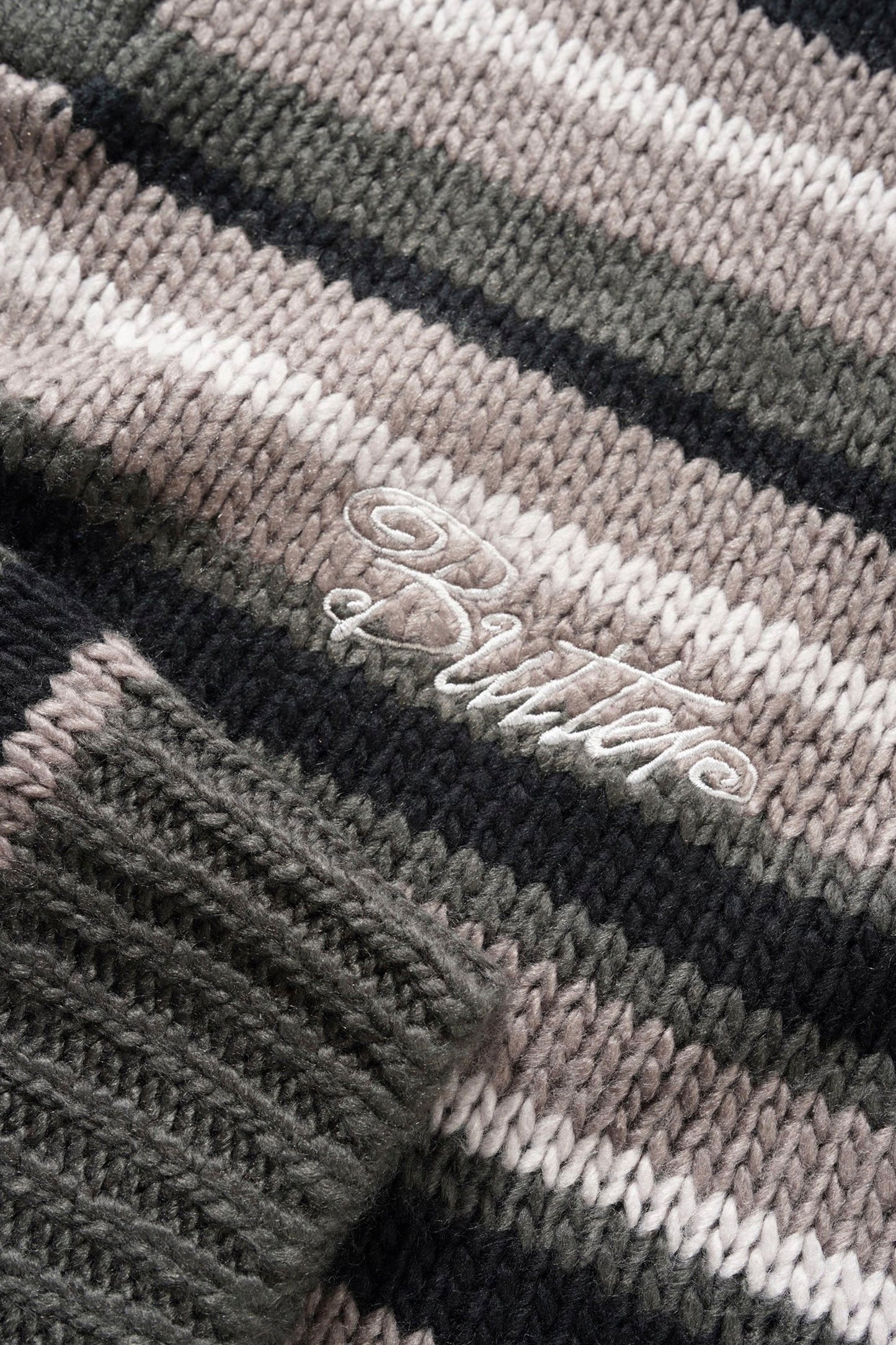 BUTTER Ombre Stripe Knit Sweater black men's gradient sweater