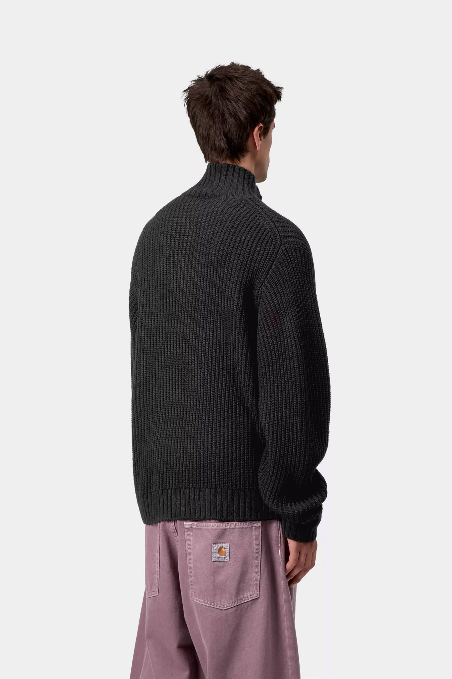 Pukas Surf Shop Carhartt WIP half-zip knit sweater in black