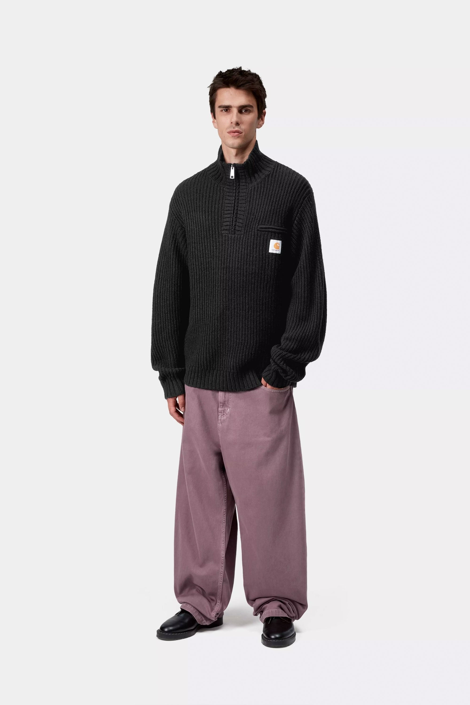 CARHARTT WIP DETROIT HALF ZIP SWEATER | Shop at PUKAS SURF SHOP