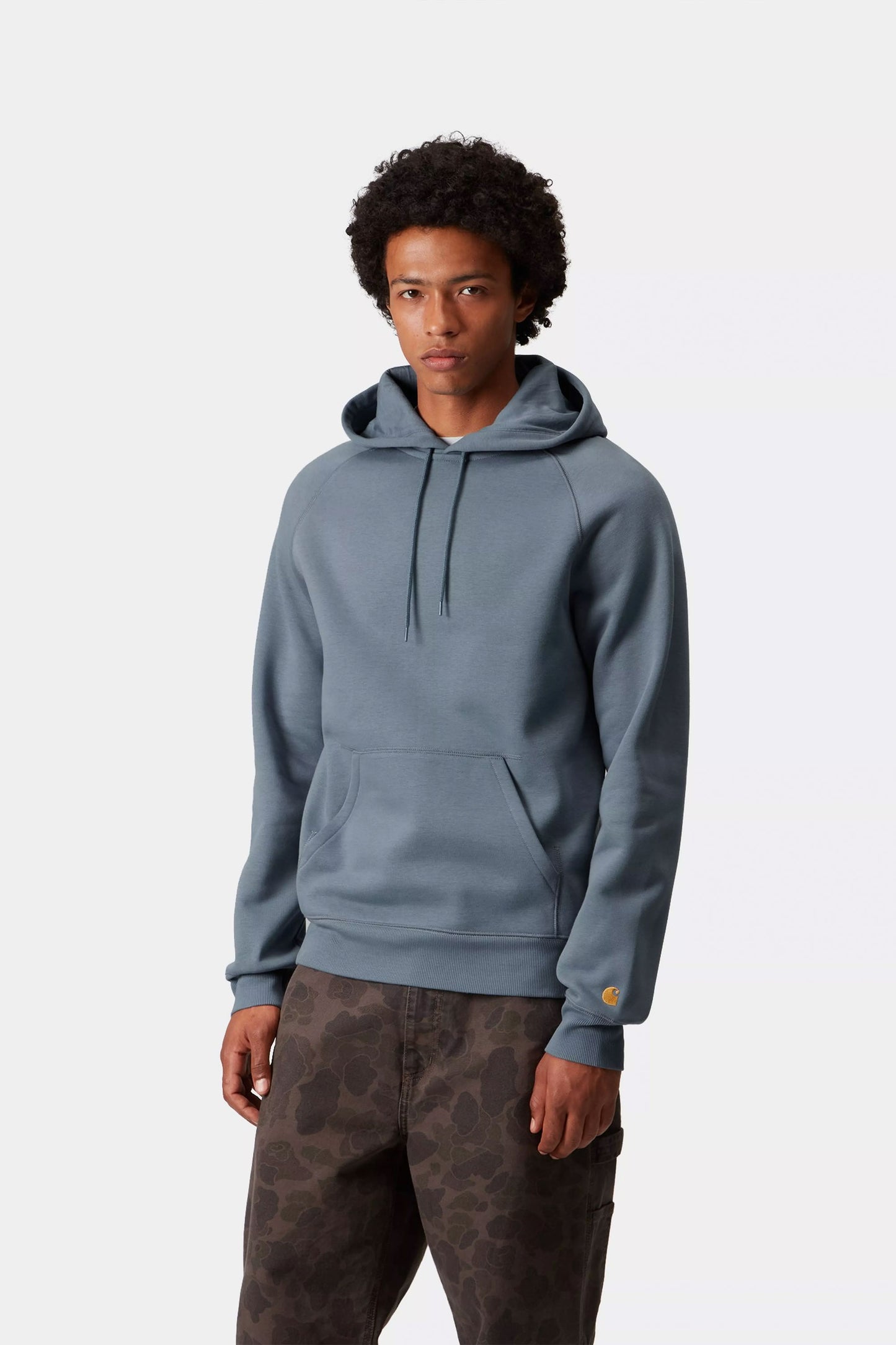 Pukas Surf Shop Carhartt WIP hooded sweatshirt in Angelite and Gold