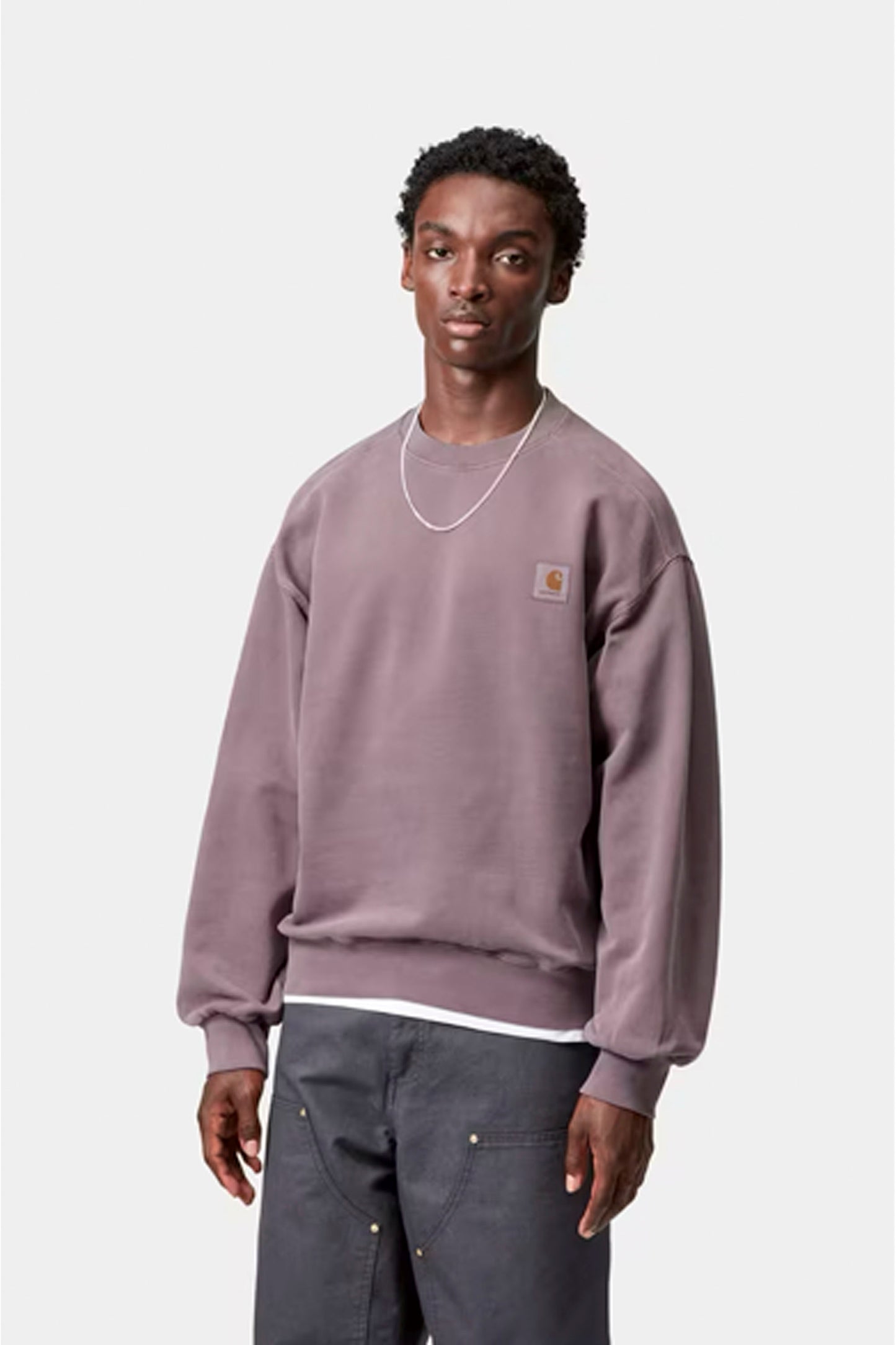Pukas Surf Shop Carhartt WIP Vista Sweatshirt in Phlox Garment Dyed