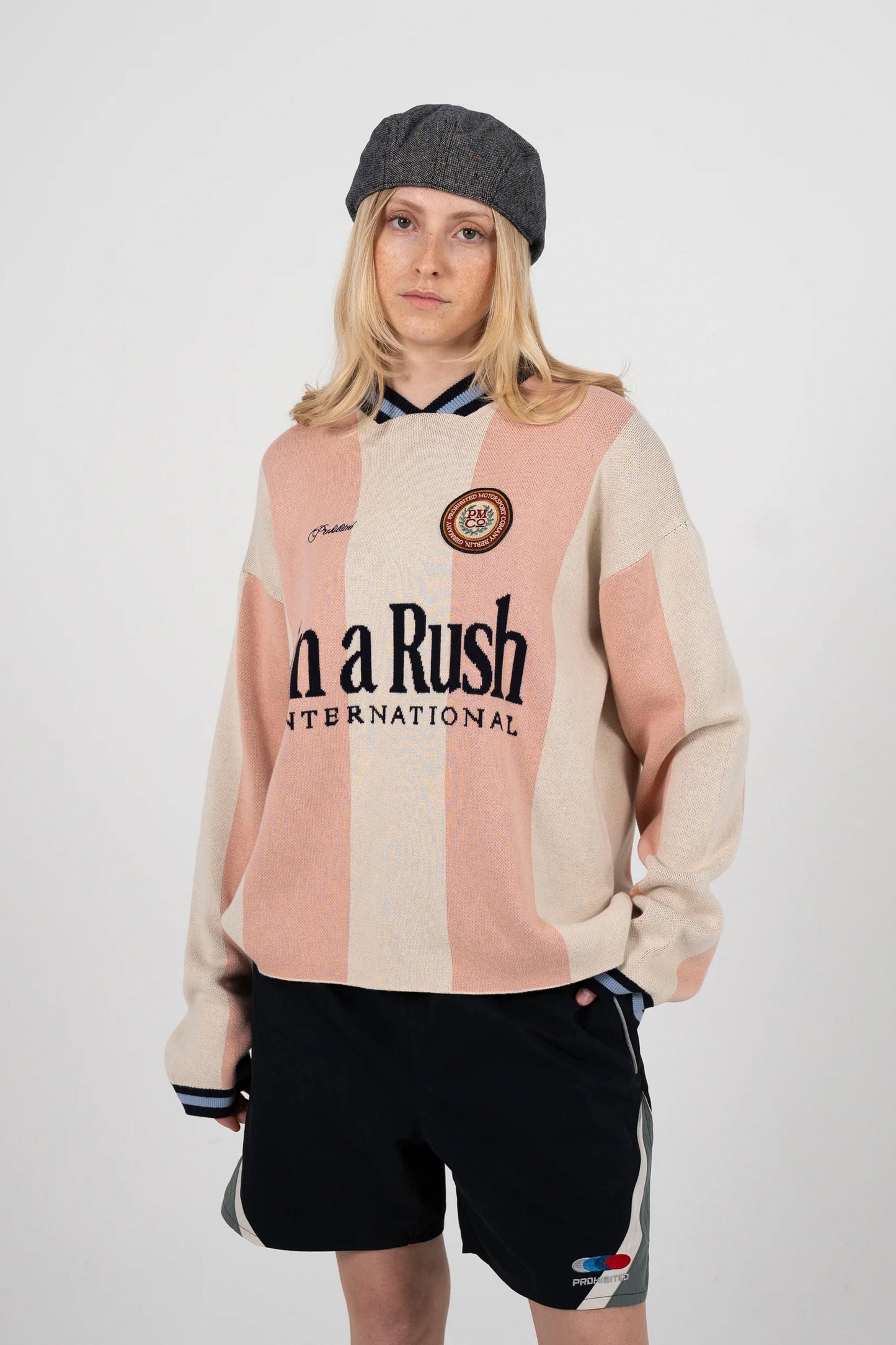 PROHIBITED rose knit trikot sweater - men's coastal lifestyle clothing at Pukas Surf Shop

