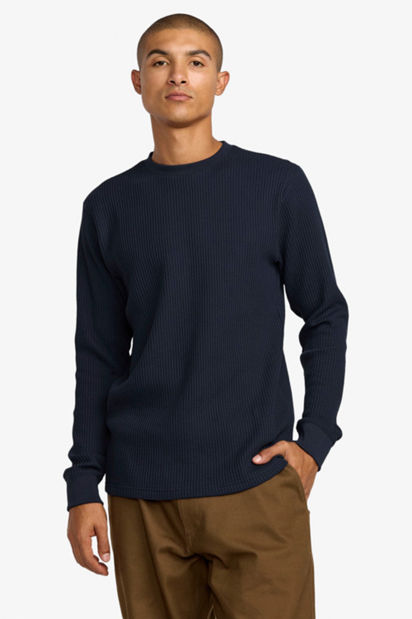 Pukas Surf Shop RVCA men’s waffle thermal tee in Moody