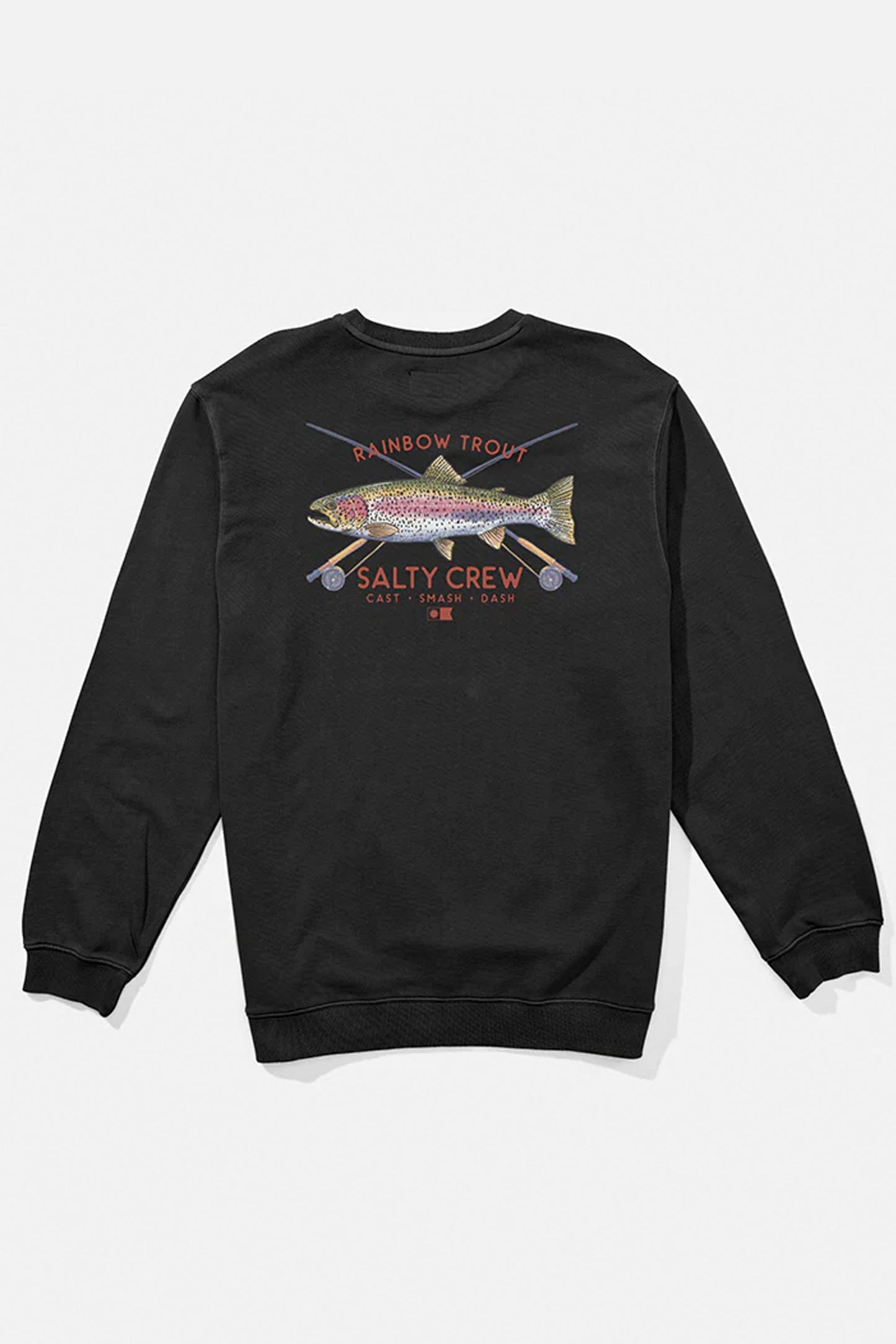 Pukas Surf Shop Salty Crew vintage graphic crew fleece in Vintage Black