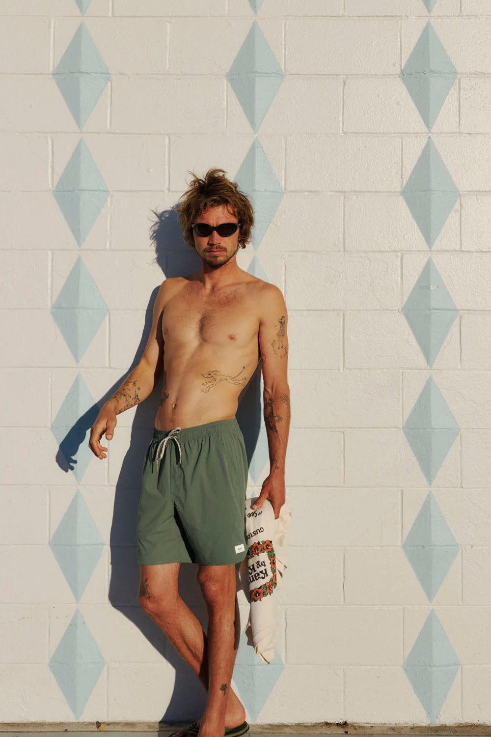 Katin OTG Venn Volley Boardshort in Duck – front view, men's surf volley short at Pukas Surf Shop