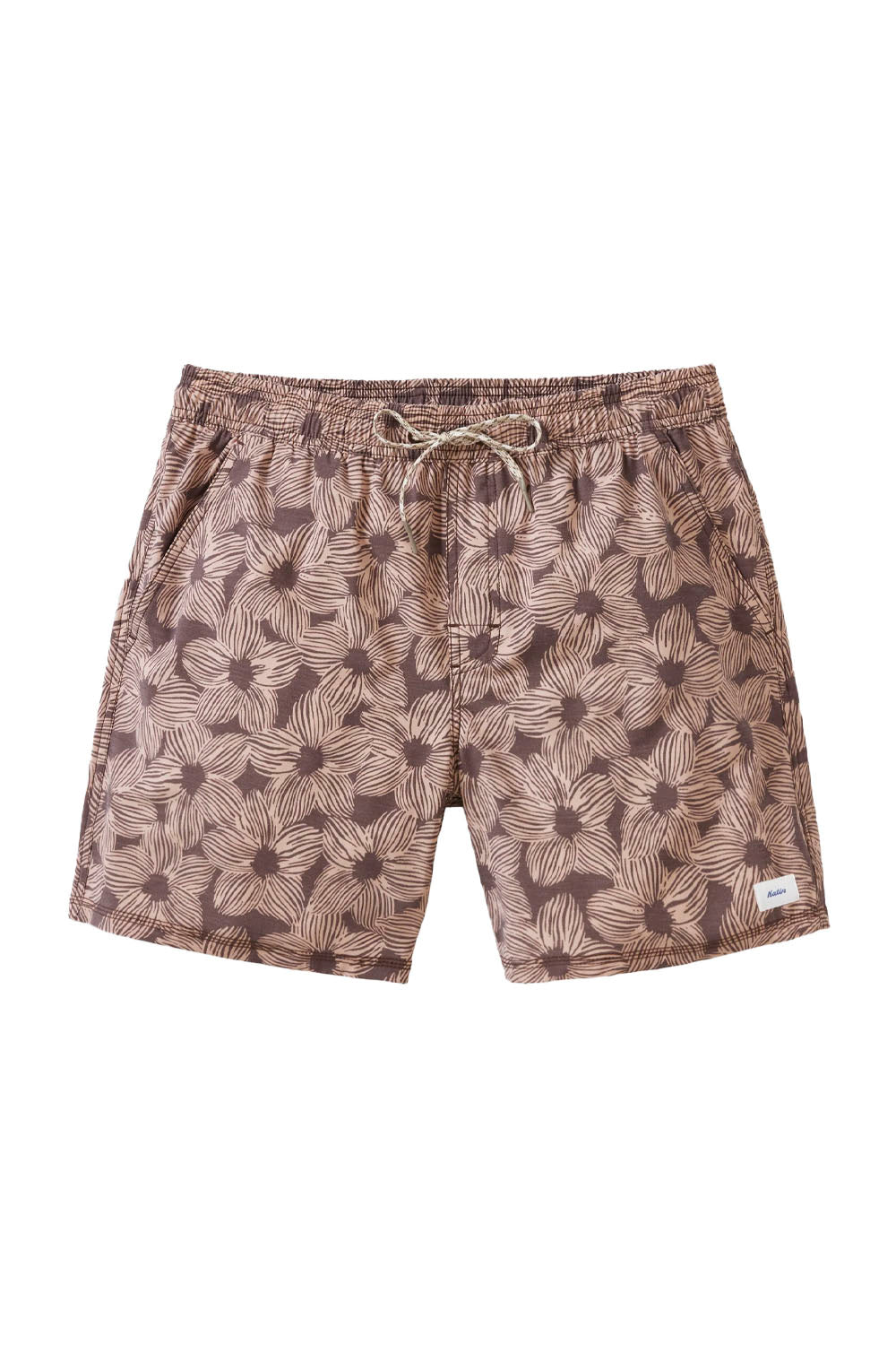 Katin Thermo Volley Boardshort in Cocoa – front view, men's surf boardshort at Pukas Surf Shop