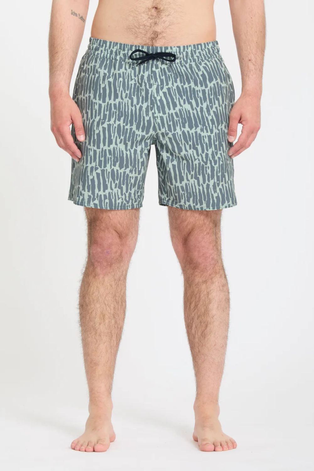 VOLCOM Melange Trunk 17 tradewinds blue men's boardshort – textured surf lifestyle summer swimwear

