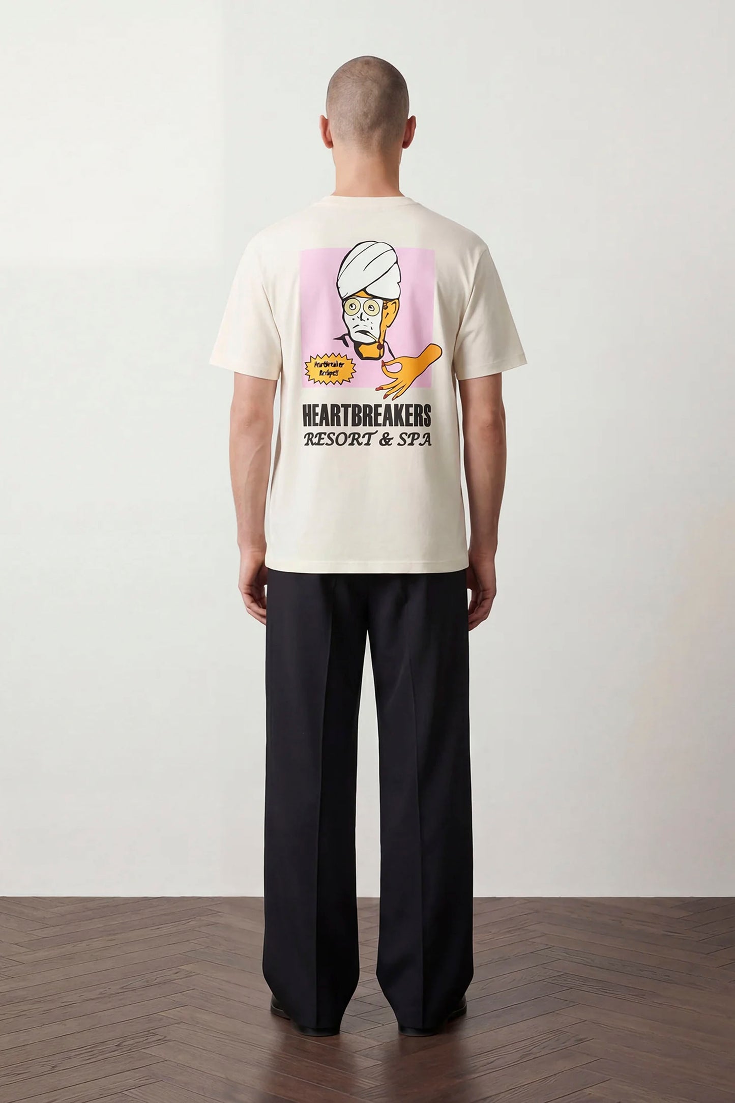 Pas de Mer Heartbreakers t-shirt in cream for men
