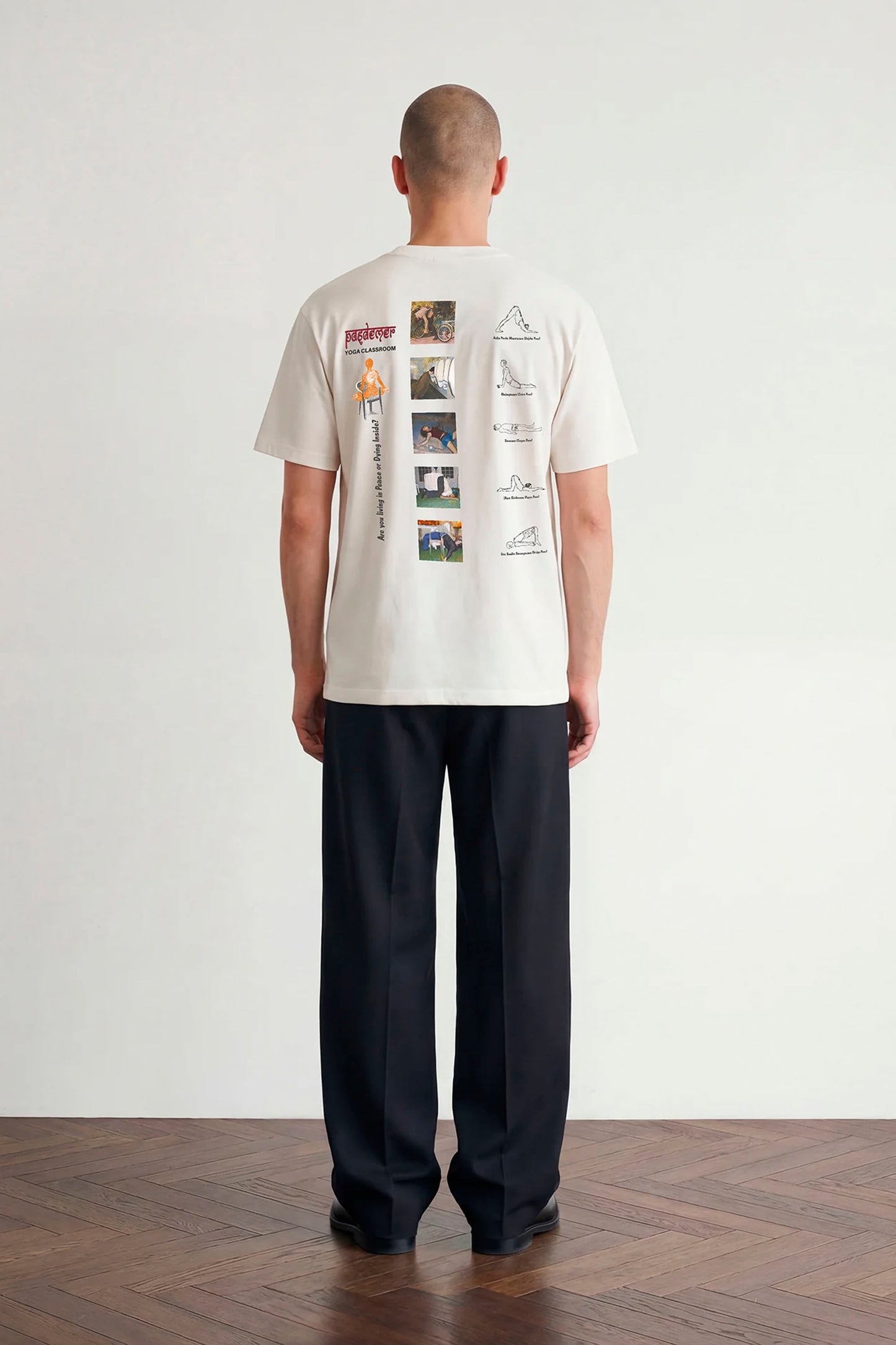 Pas de Mer Yoga t-shirt in white for men
