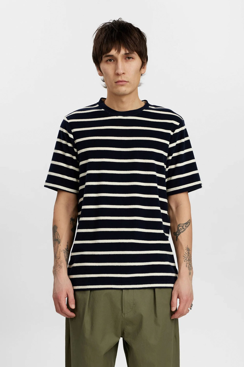 Pukas Surf Shop Man Tee Anerkjendt Akkikki Frotte Stripe Tee Sky Captain