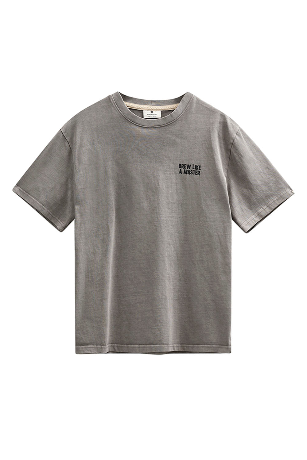 Anerkjendt Akvillads Brew Like A Master Tee in Grey Flannel — men's relaxed-fit graphic tee, new arrival at Pukas Surf Shop

