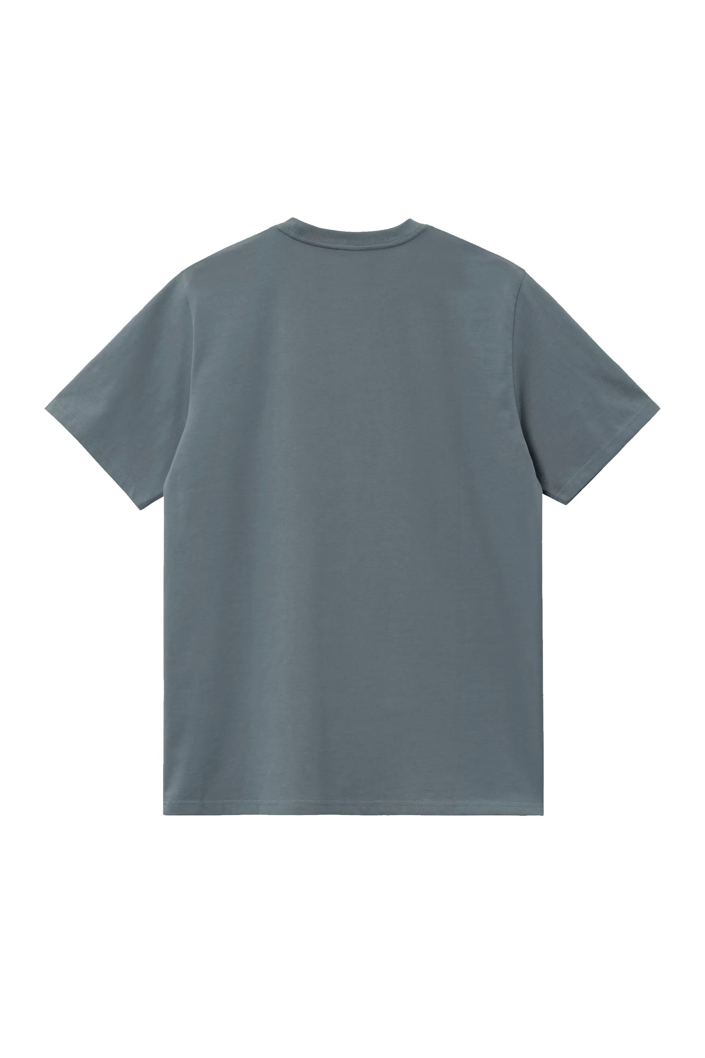 Carhartt WIP Chase T-Shirt Cozy Blue - back view highlighting midweight cotton jersey fabric