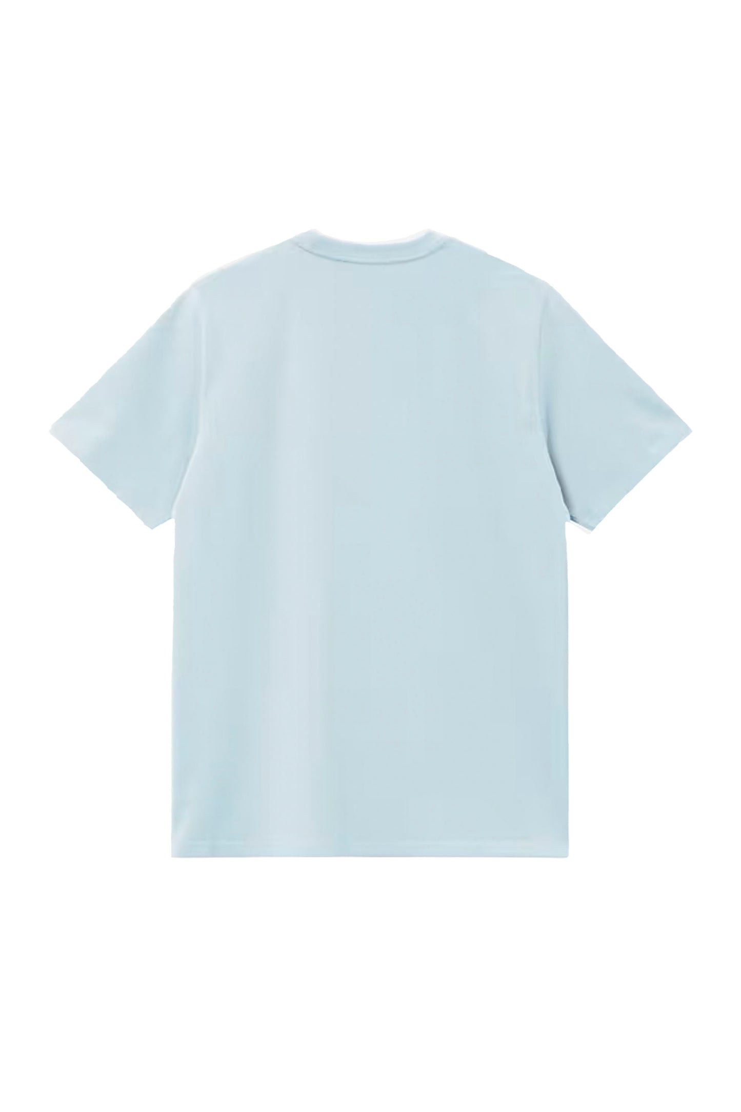 Light blue Carhartt pocket t-shirt on a white background