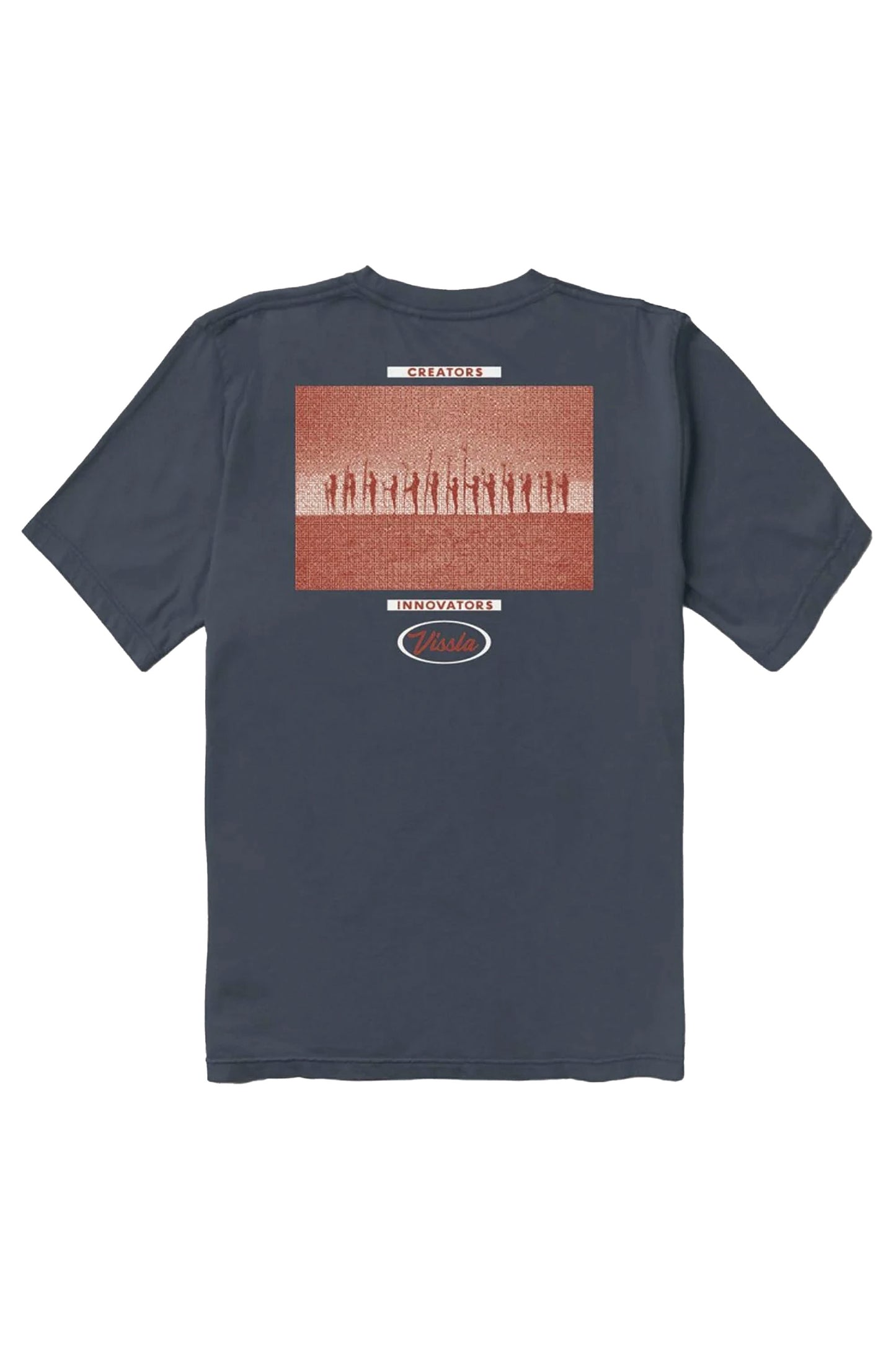 Vissla Pukas Surf Shop Creators Gathering Premium Organic Pkt Tee Midnight relaxed organic cotton