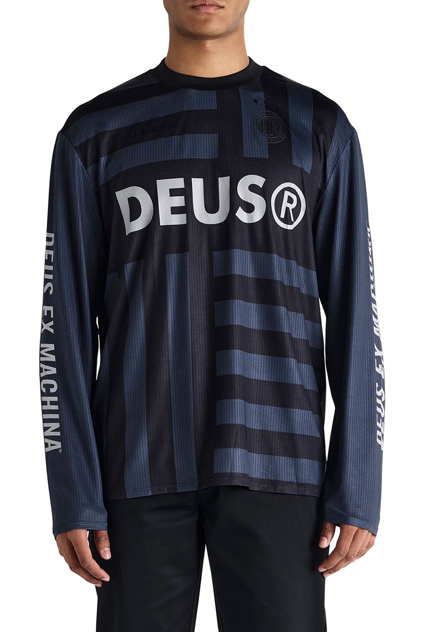 Pukas Surf Shop Man Tee Deus Blackout Moto Jersey Black