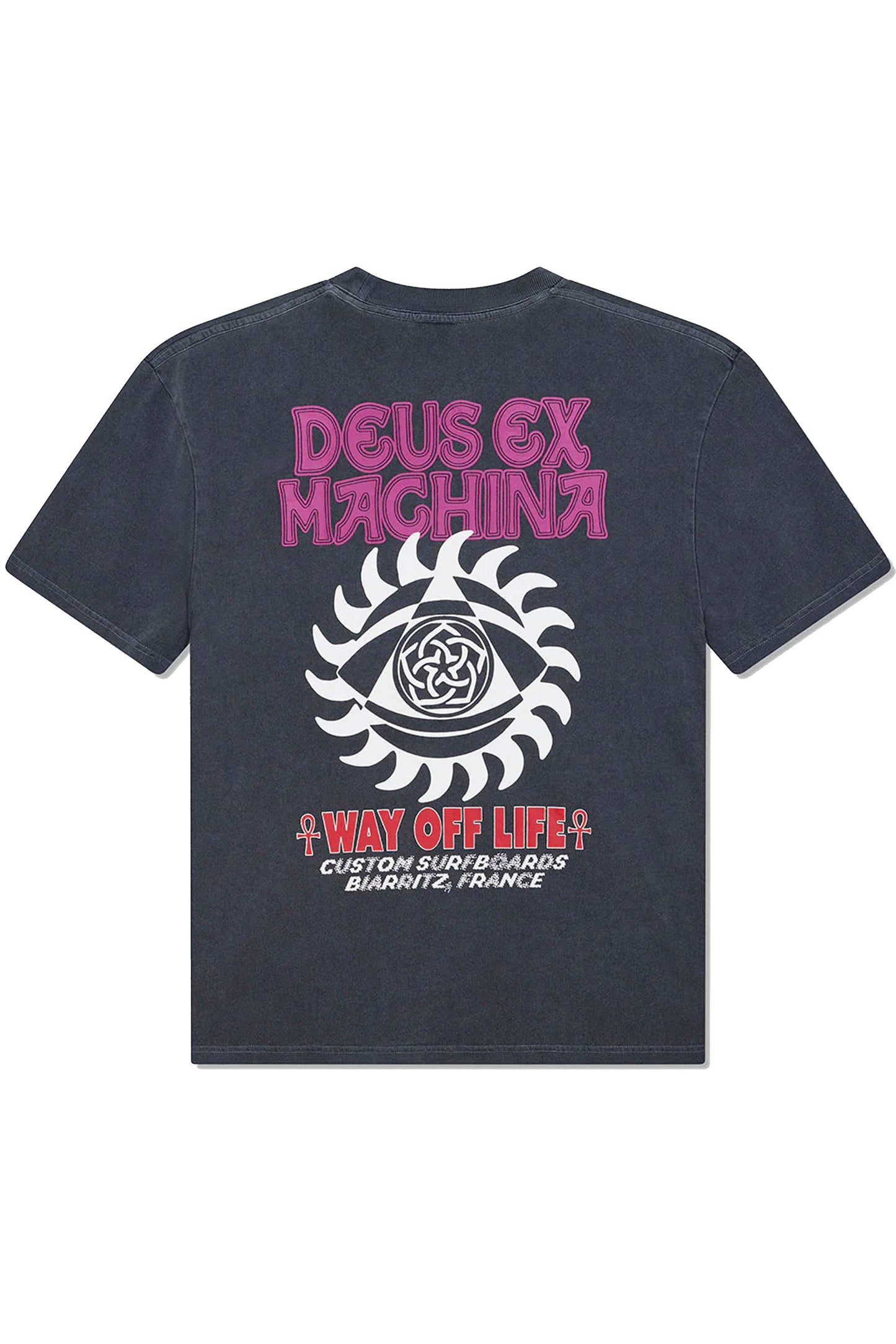 Pukas Surf Shop Deus Ex Machina Crank Tee Anthracite oversized graphic tee