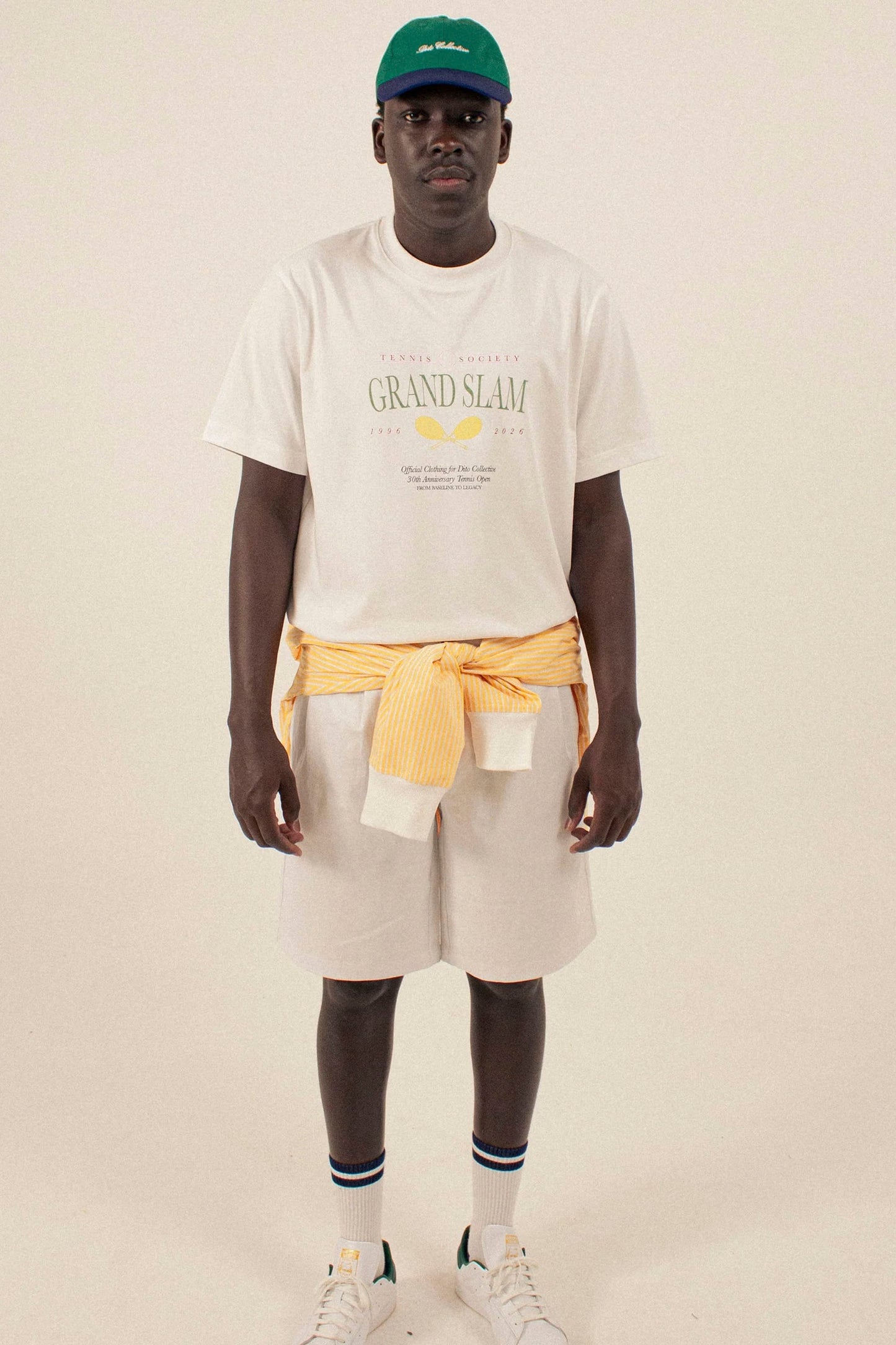 Dito Collective Grand Slam Tee White – men's graphic surf tee at Pukas Surf Shop