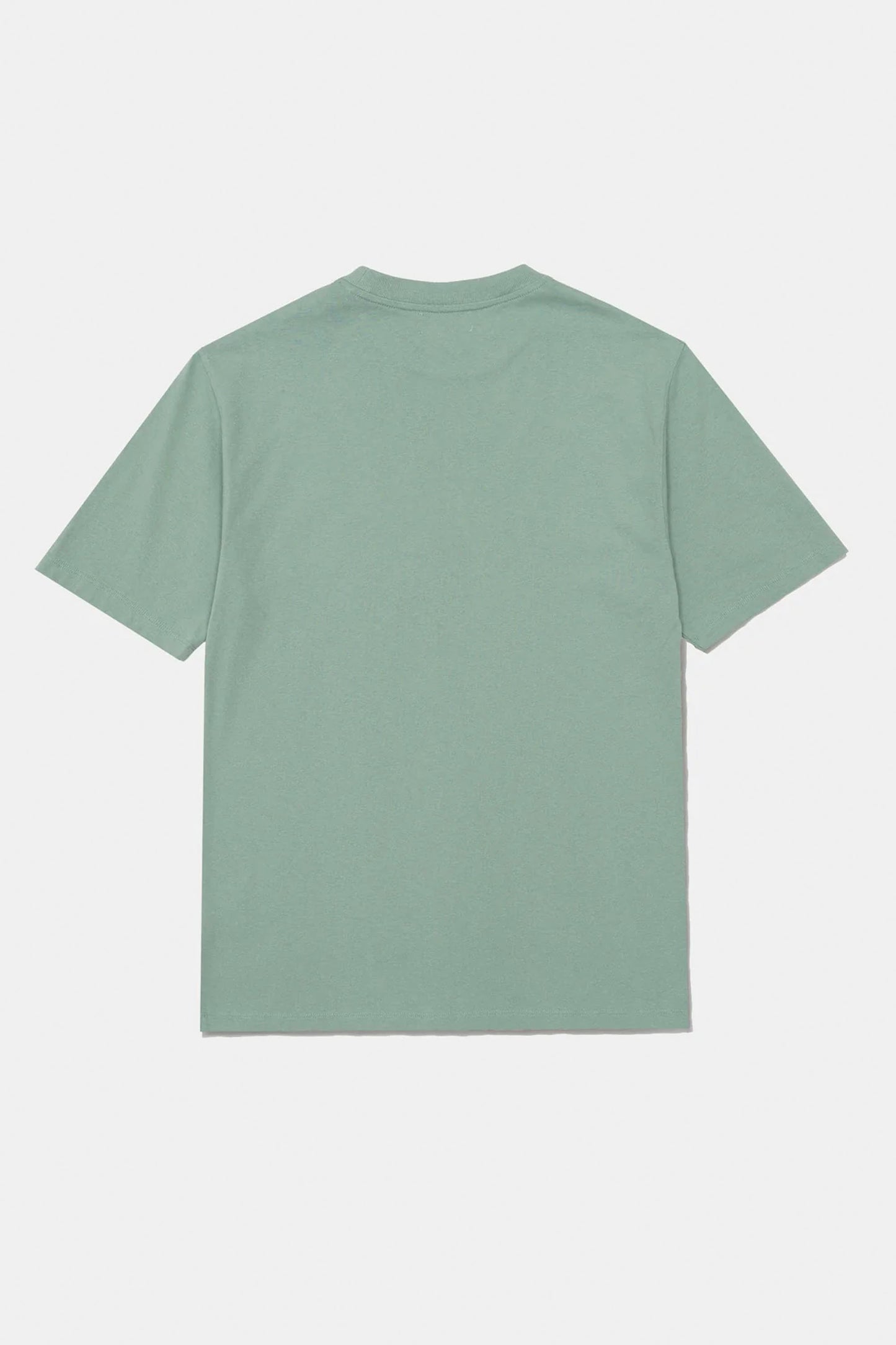 Edmmond Scalextric organic cotton t-shirt in sage green - back view showing premium compact fabric