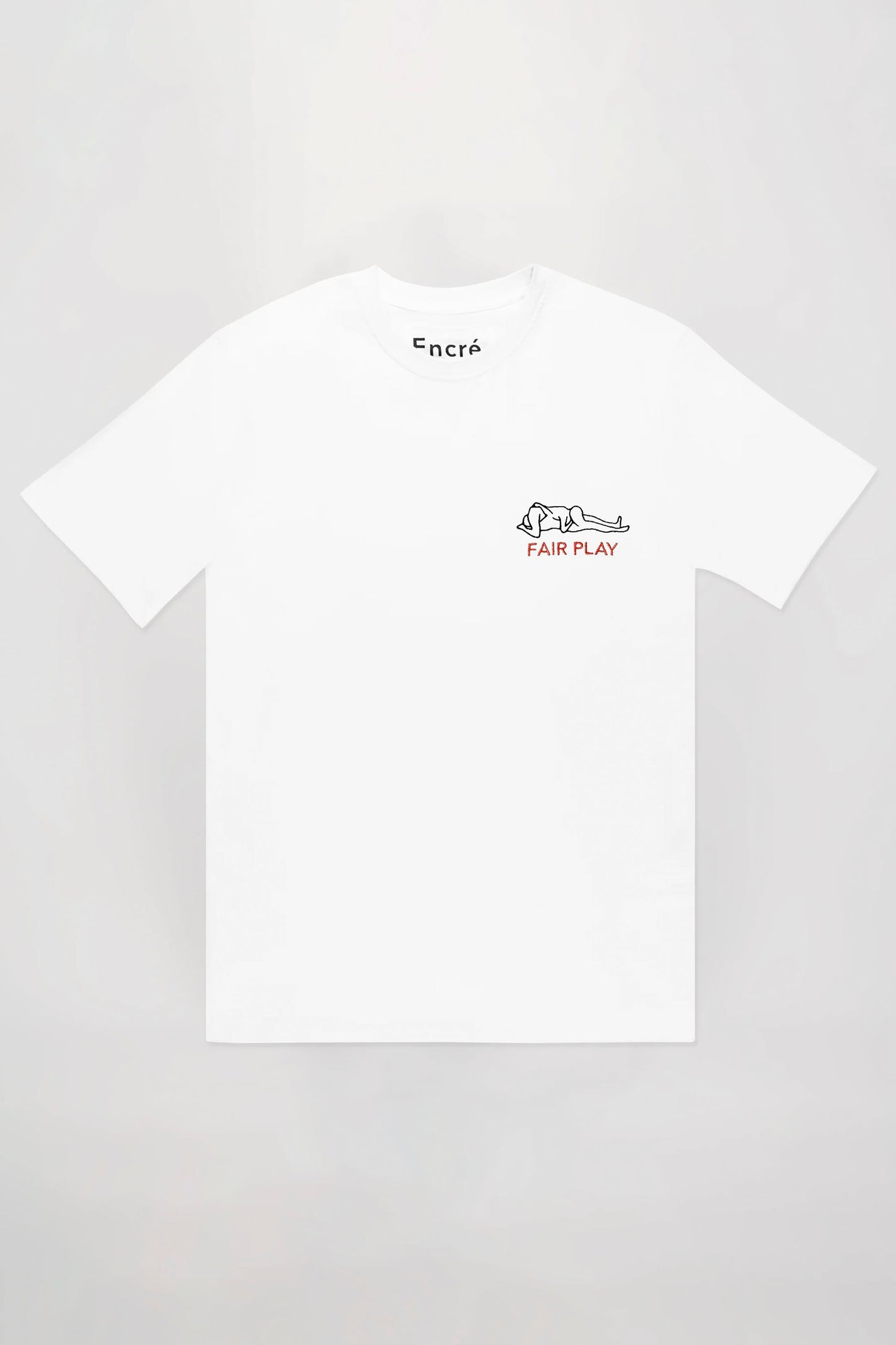 ENCRÉ white fairplay t-shirt - men's coastal lifestyle clothing at Pukas Surf Shop

