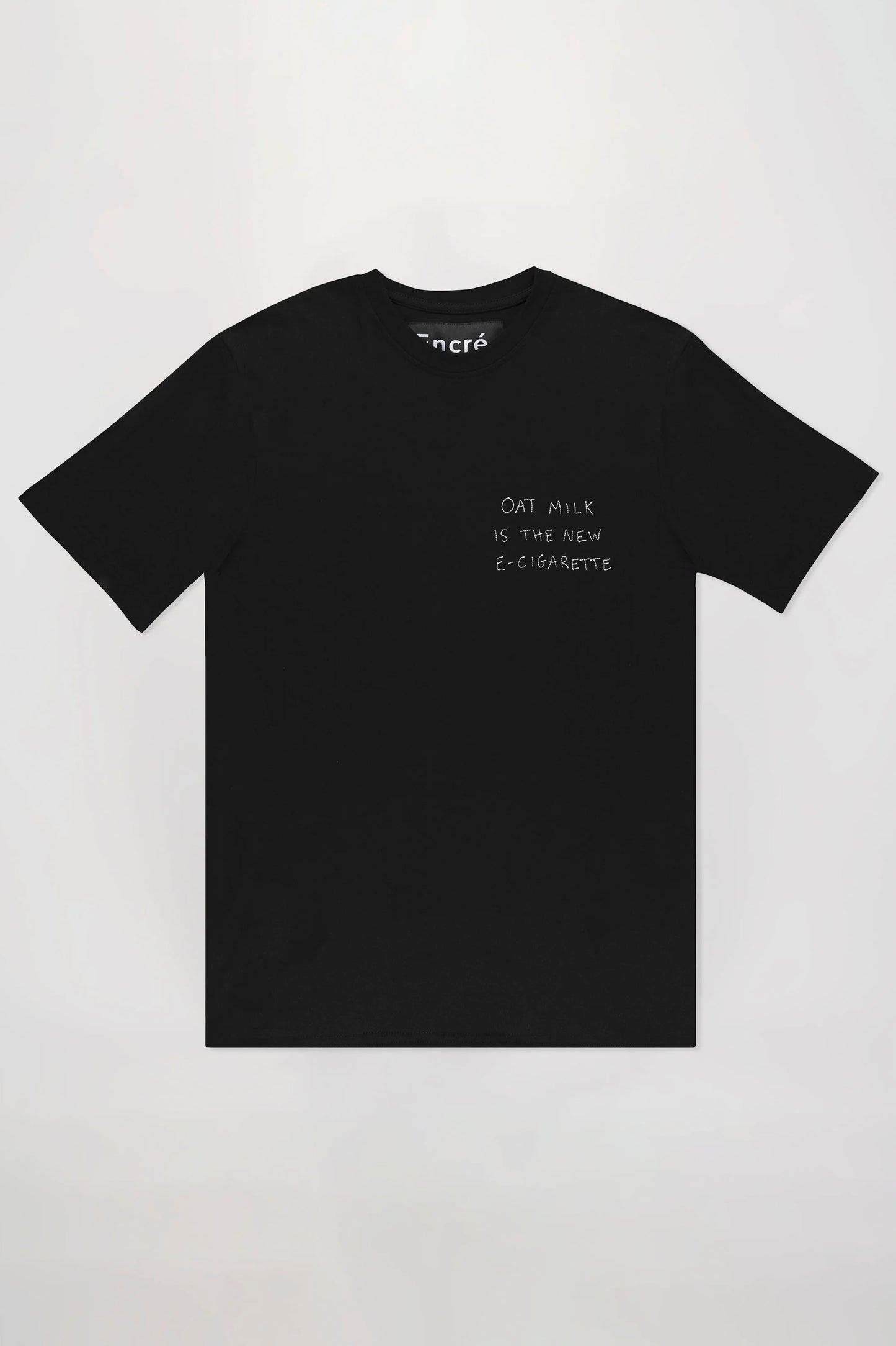 ENCRÉ black oat milk t-shirt - men's coastal lifestyle clothing at Pukas Surf Shop
