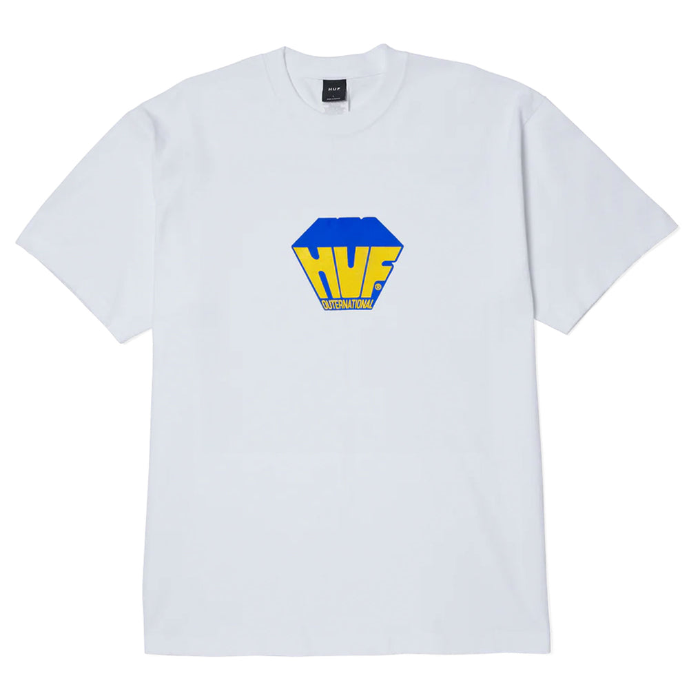 Pukas Surf Shop Man Tee HUF Big Block White