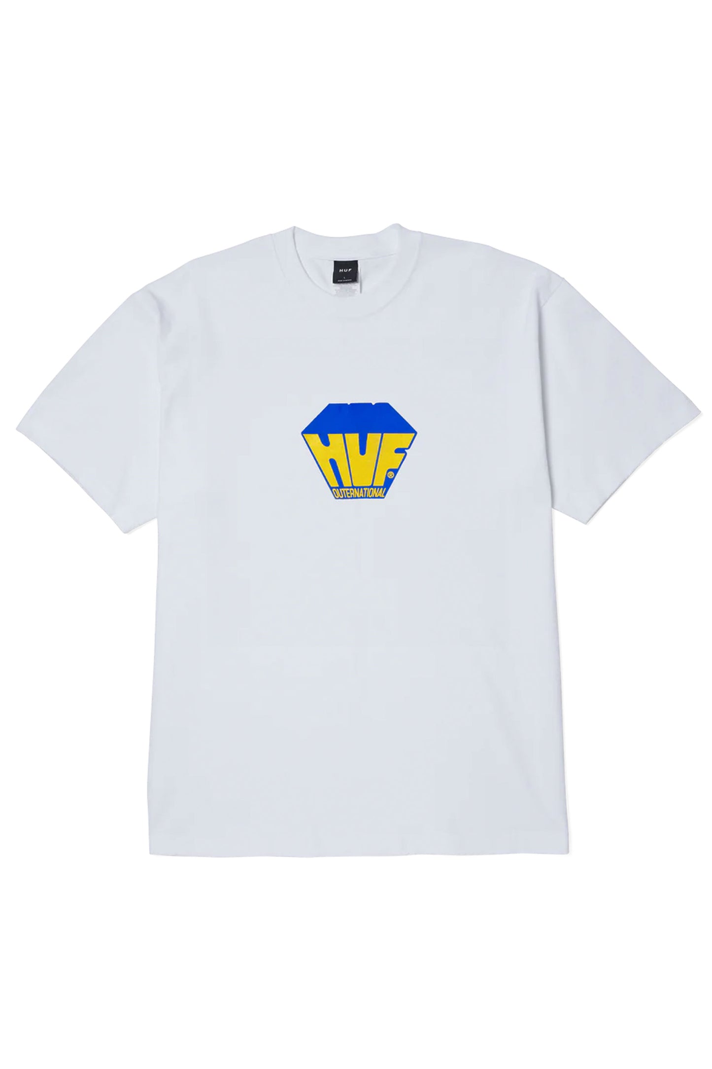 Pukas Surf Shop Man Tee HUF Big Block White