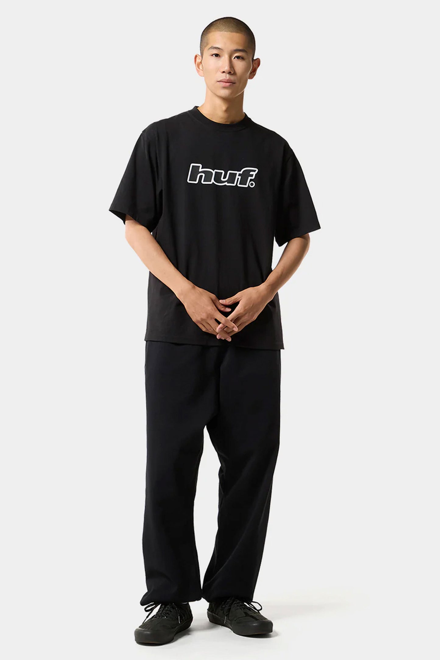 Pukas Surf Shop Man Tee HUF H Dot Tee Black
