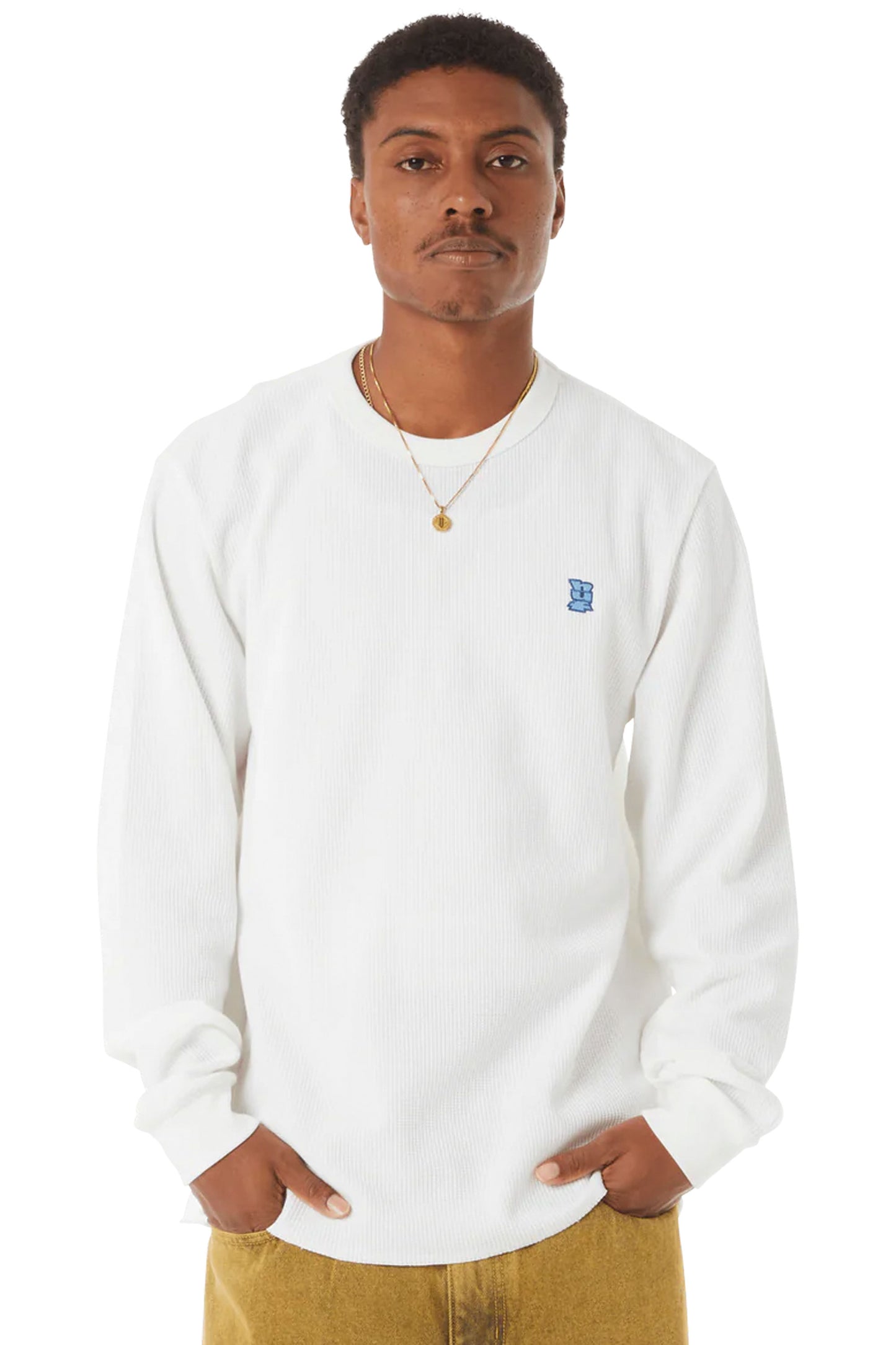 Pukas Surf Shop Man Tee HUF Shrader Long Sleeve White