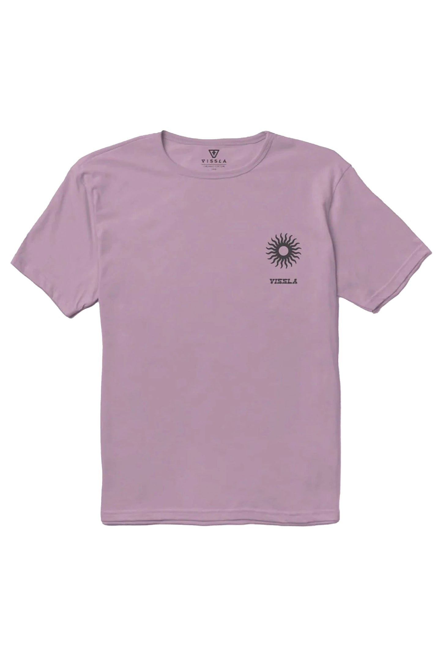 Vissla Pukas Surf Shop Hula Hands Organic Tee plum color relaxed fit organic cotton
