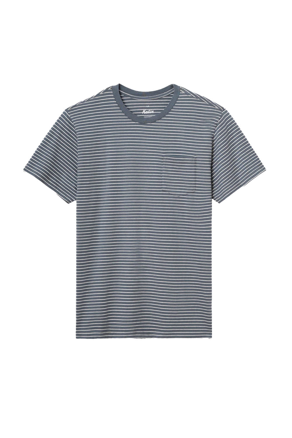 Katin Finley Pocket Tee in Tempest Blue – men's relaxed fit surf tee with chest pocket, available at Pukas Surf Shop