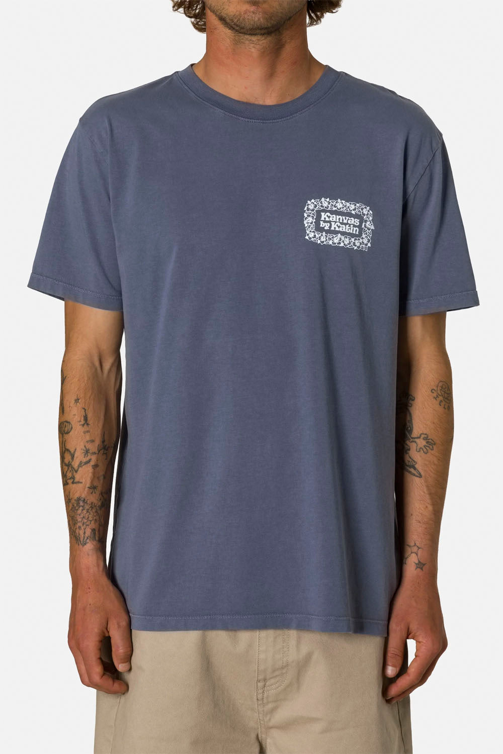 Katin Surform Tee in Blue – men's relaxed fit surf graphic tee, available at Pukas Surf Shop