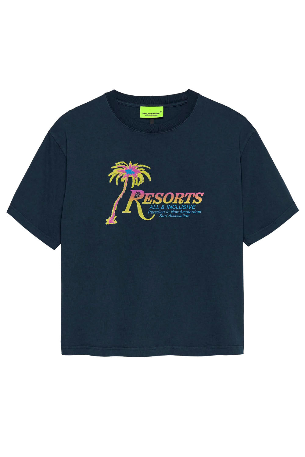 New Amsterdam Surf Association Resorts Tee Men Navy Blazer – Surf graphic tee with resort print | Pukas Surf Shop