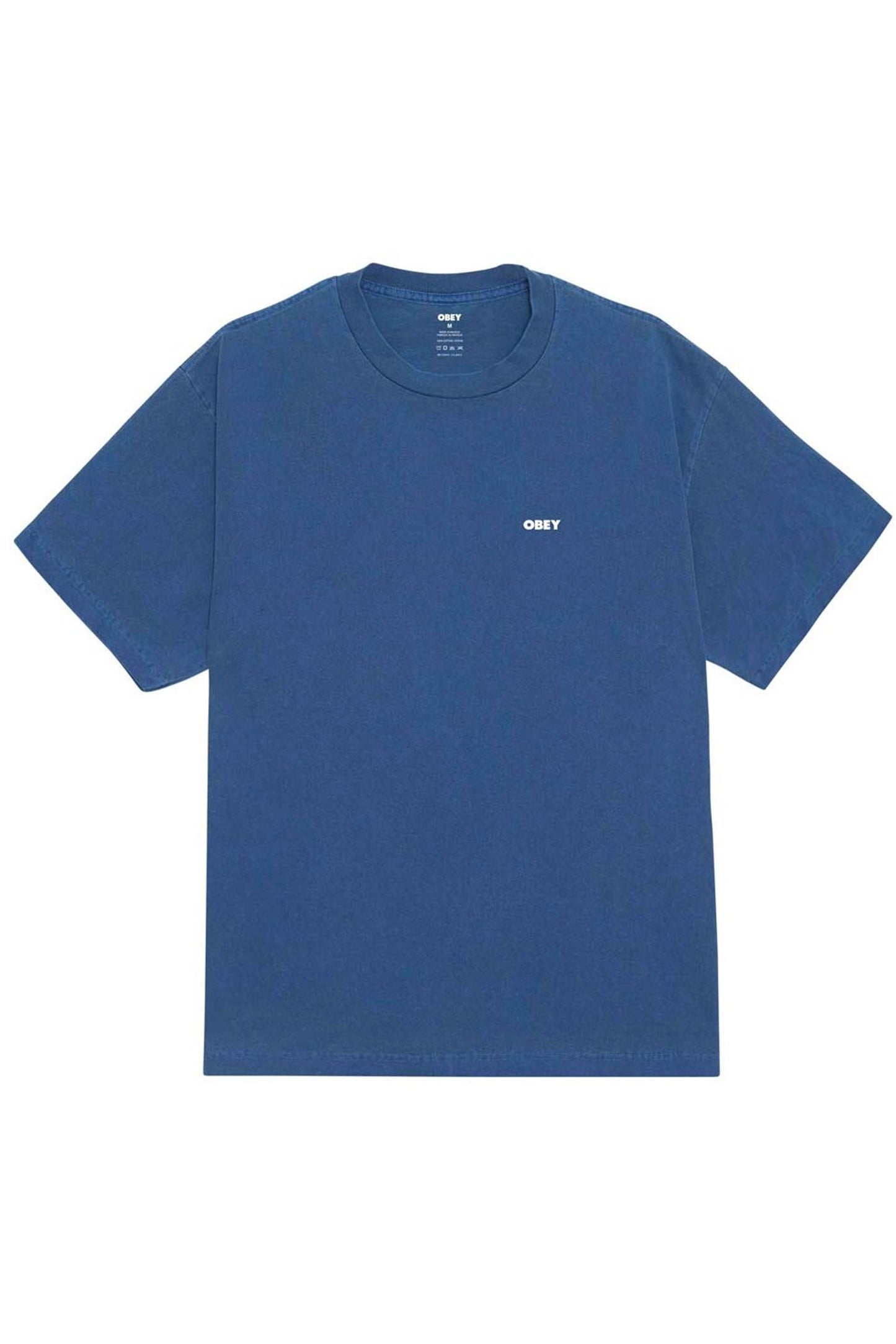 Obey Blue t-shirt with a white graphic on the back Pukas Surf Shop