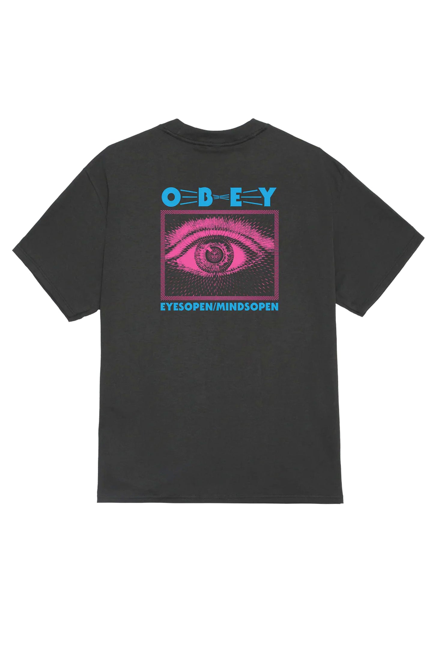 Pukas Surf Shop OBEY Eyes Open Minds Open Classic T-Shirt in VINTAGE BLACK