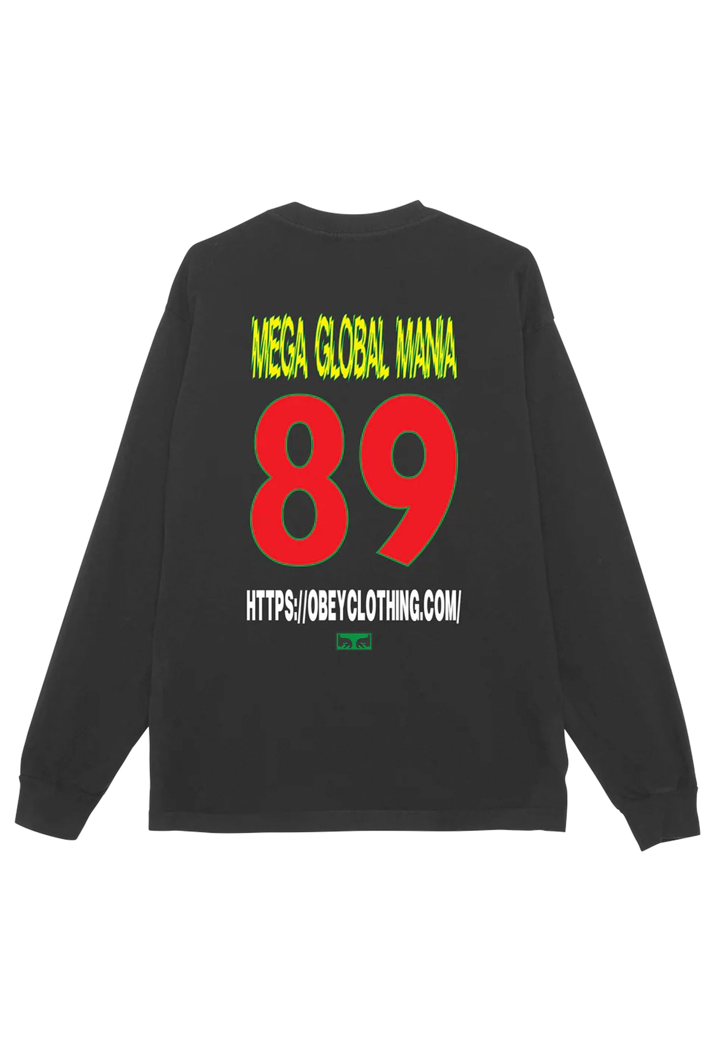 Obey Black sweatshirt with colorful text on the back Pukas Surf Shop