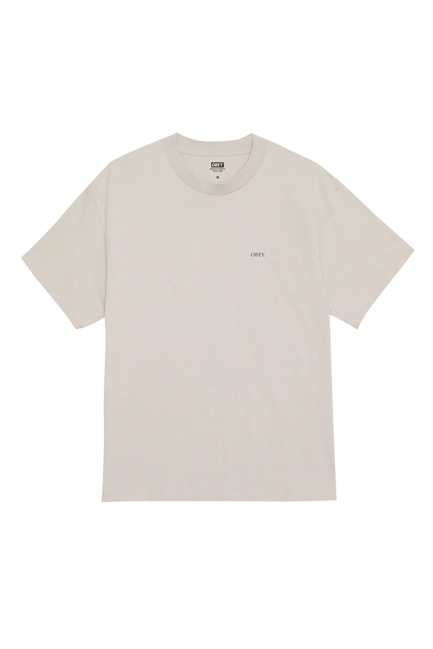 Grey t-shirt with a small OBEY logo Pukas Surf Shop