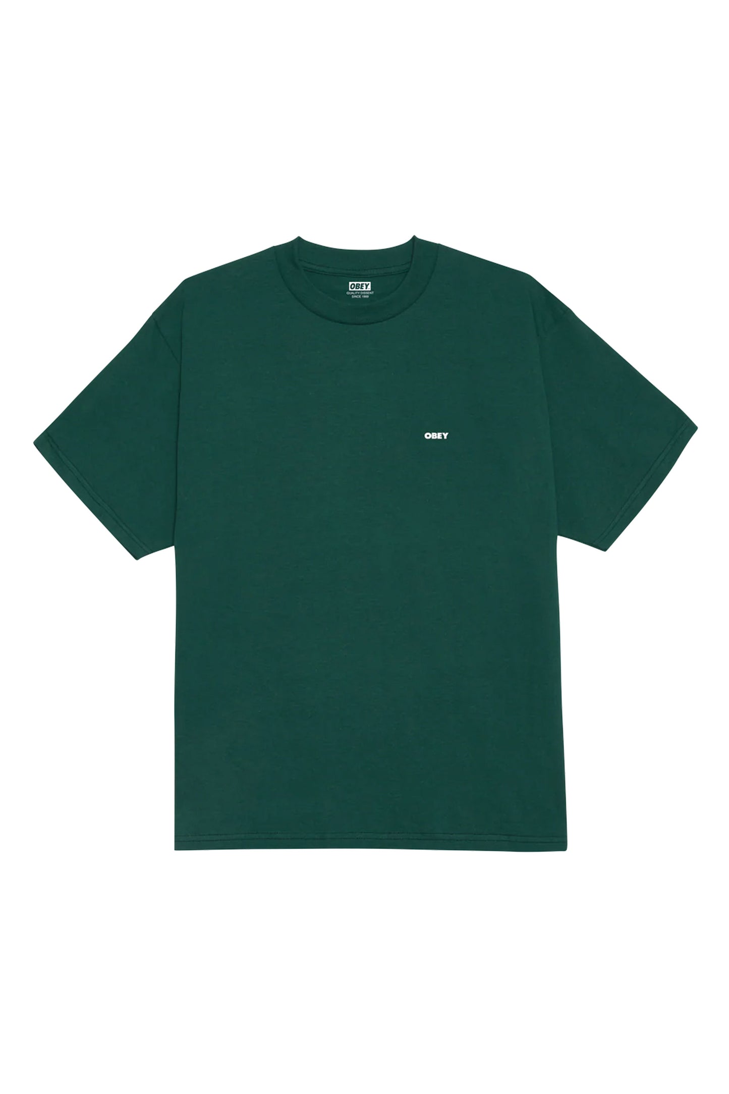 Green t-shirt with a colorful graphic and 'OBEY' logo Pukas Surf Shop