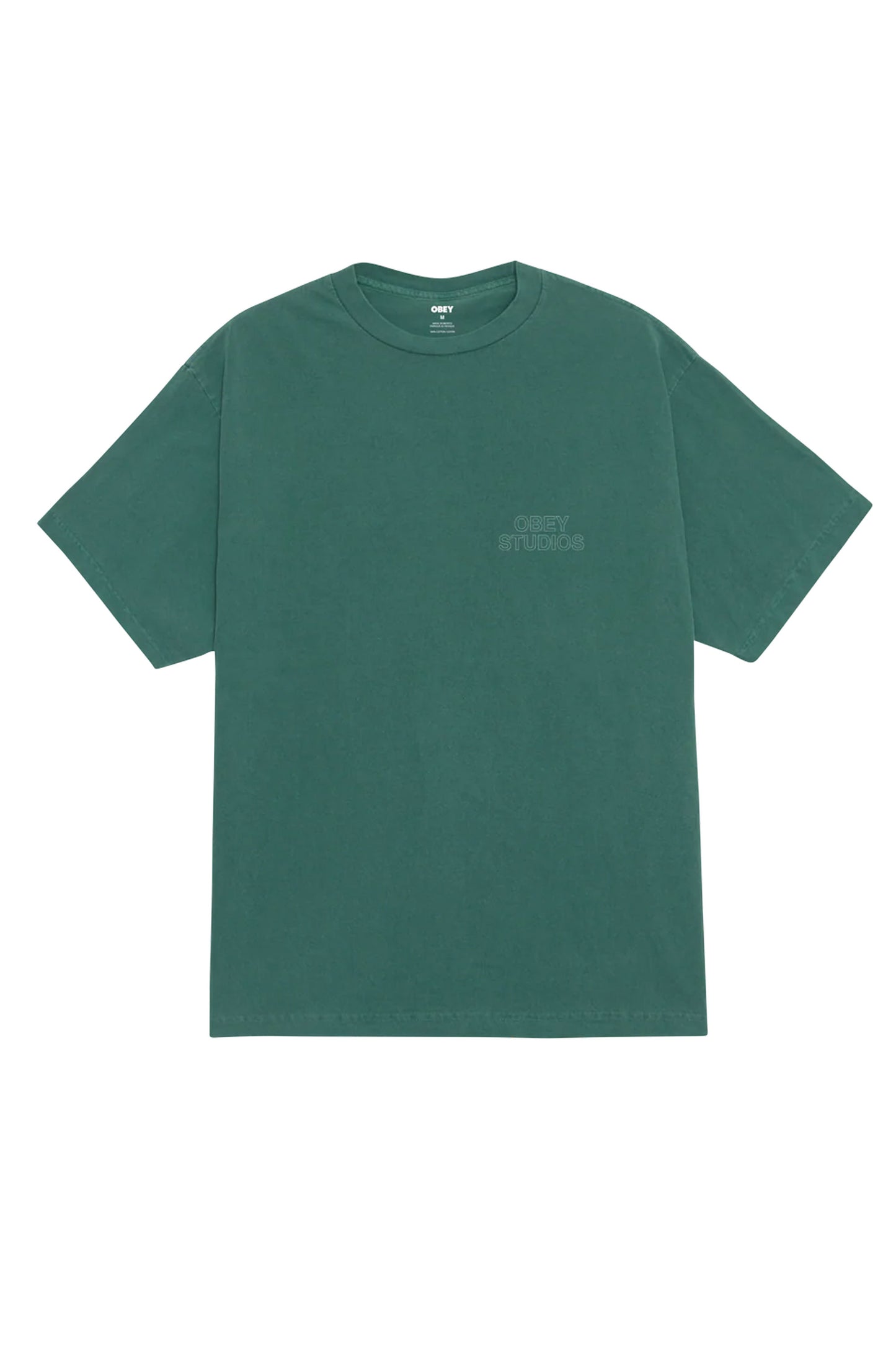 Obey Green t-shirt with a small logo Pukas Surf Shop