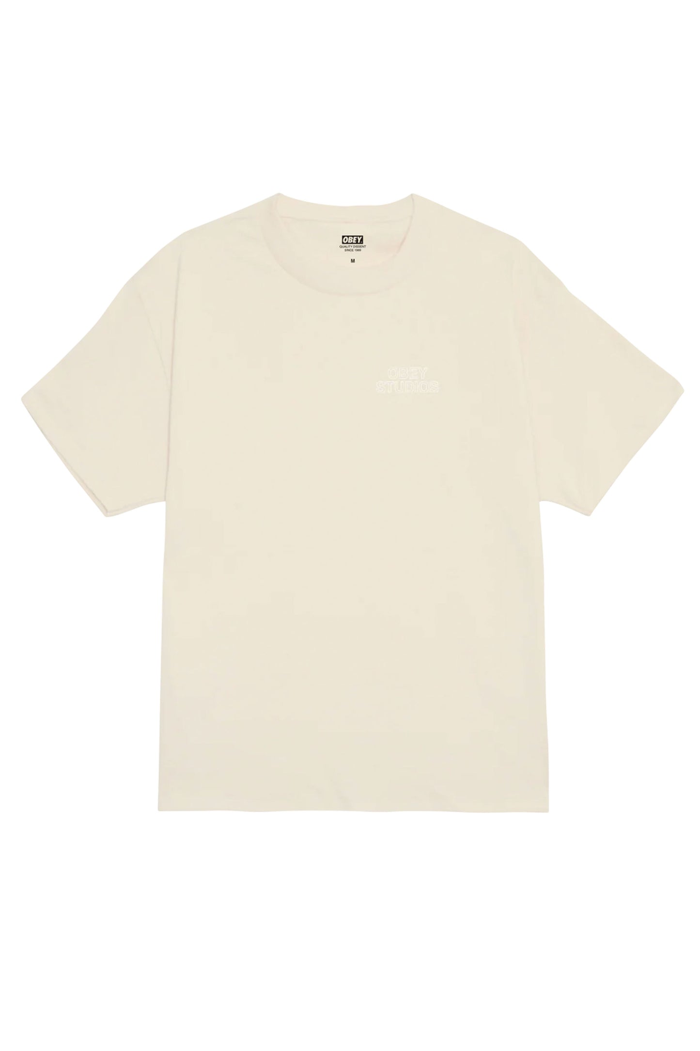 Pukas Surf Shop OBEY Studios Statue Classic T-Shirt in CREAM