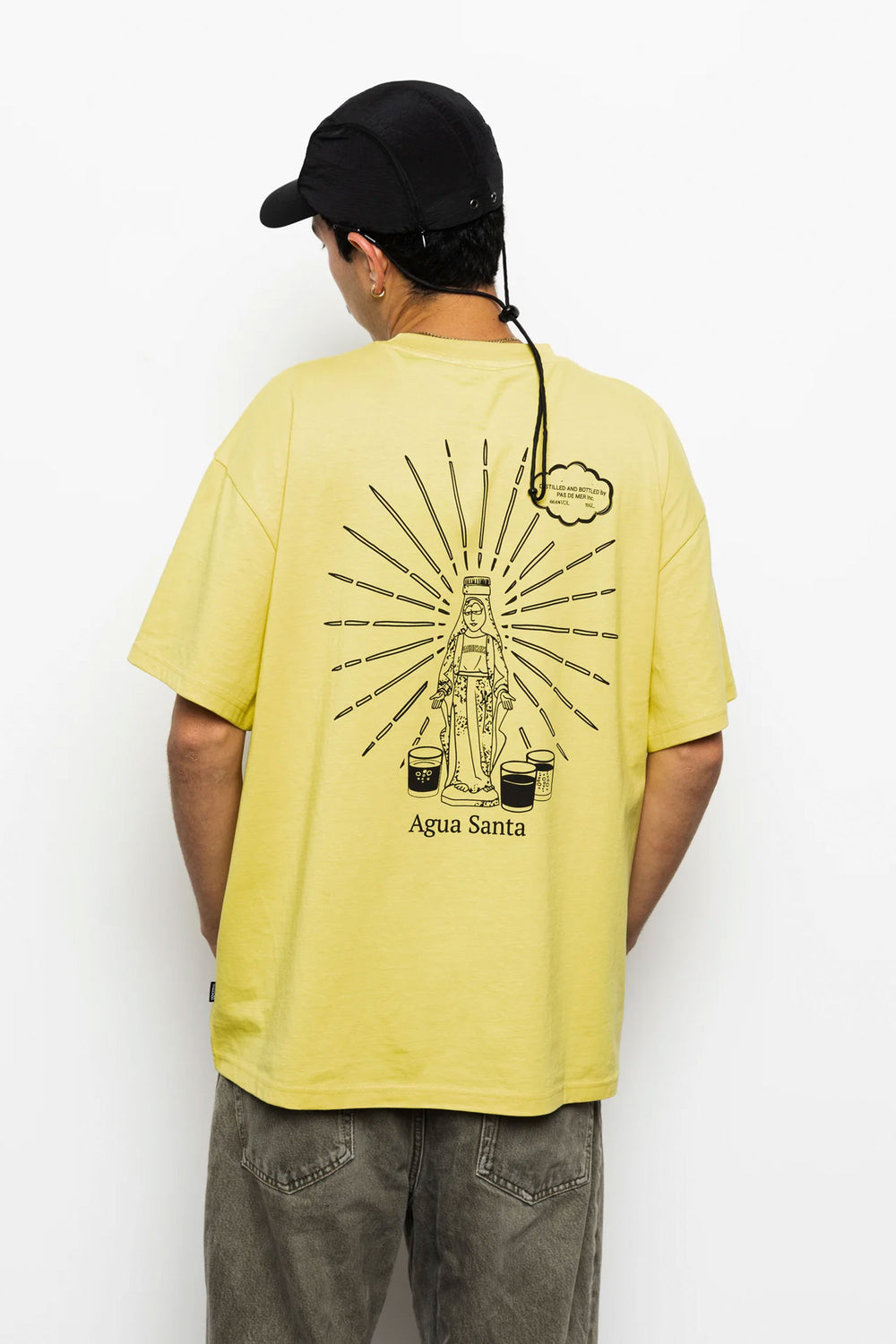 Pukas Surf Shop Man Tee Pas De Mer Black Block Tee Cream