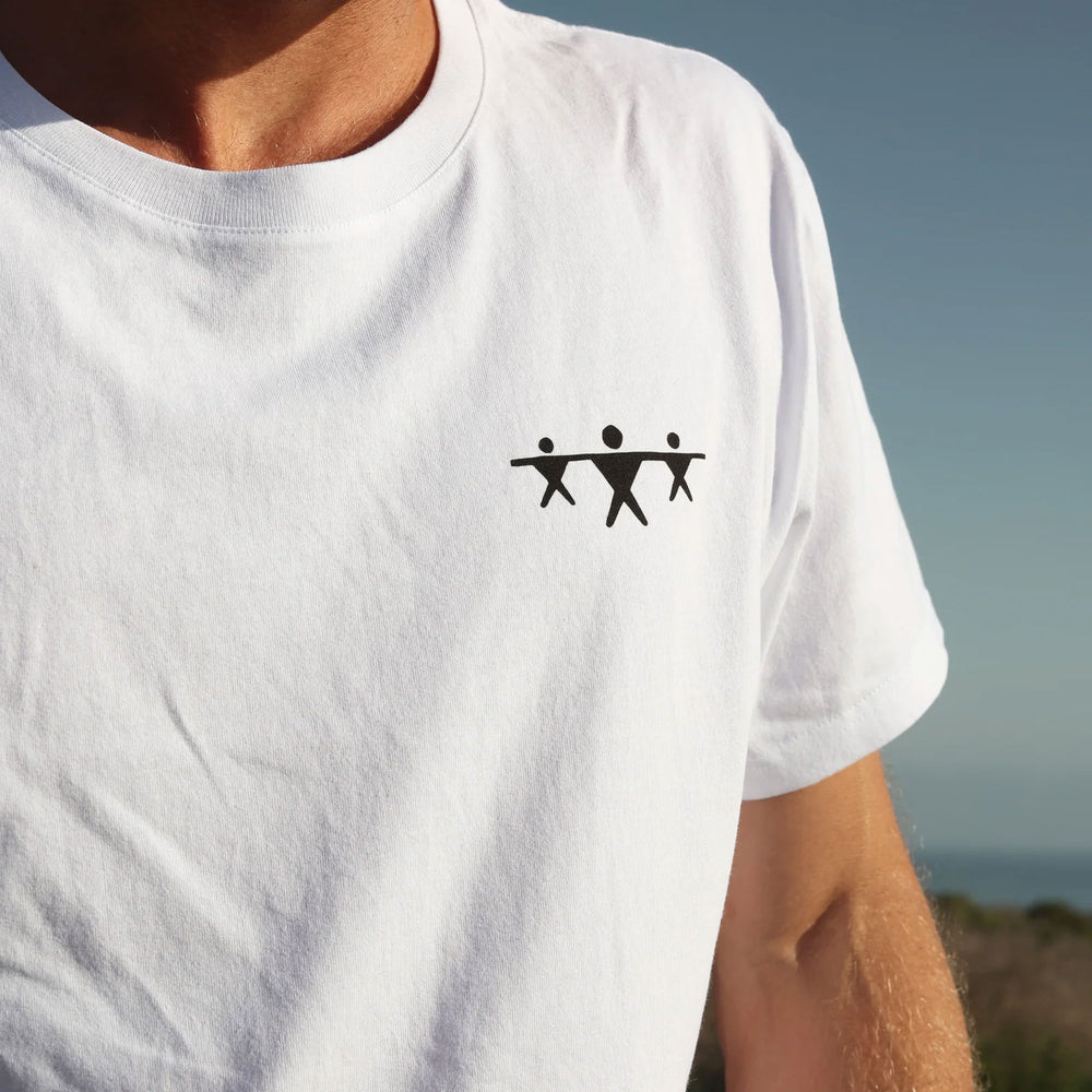 Pukas Surf Shop Man Tee Positive Vibe Warriors Pvw Heritage White