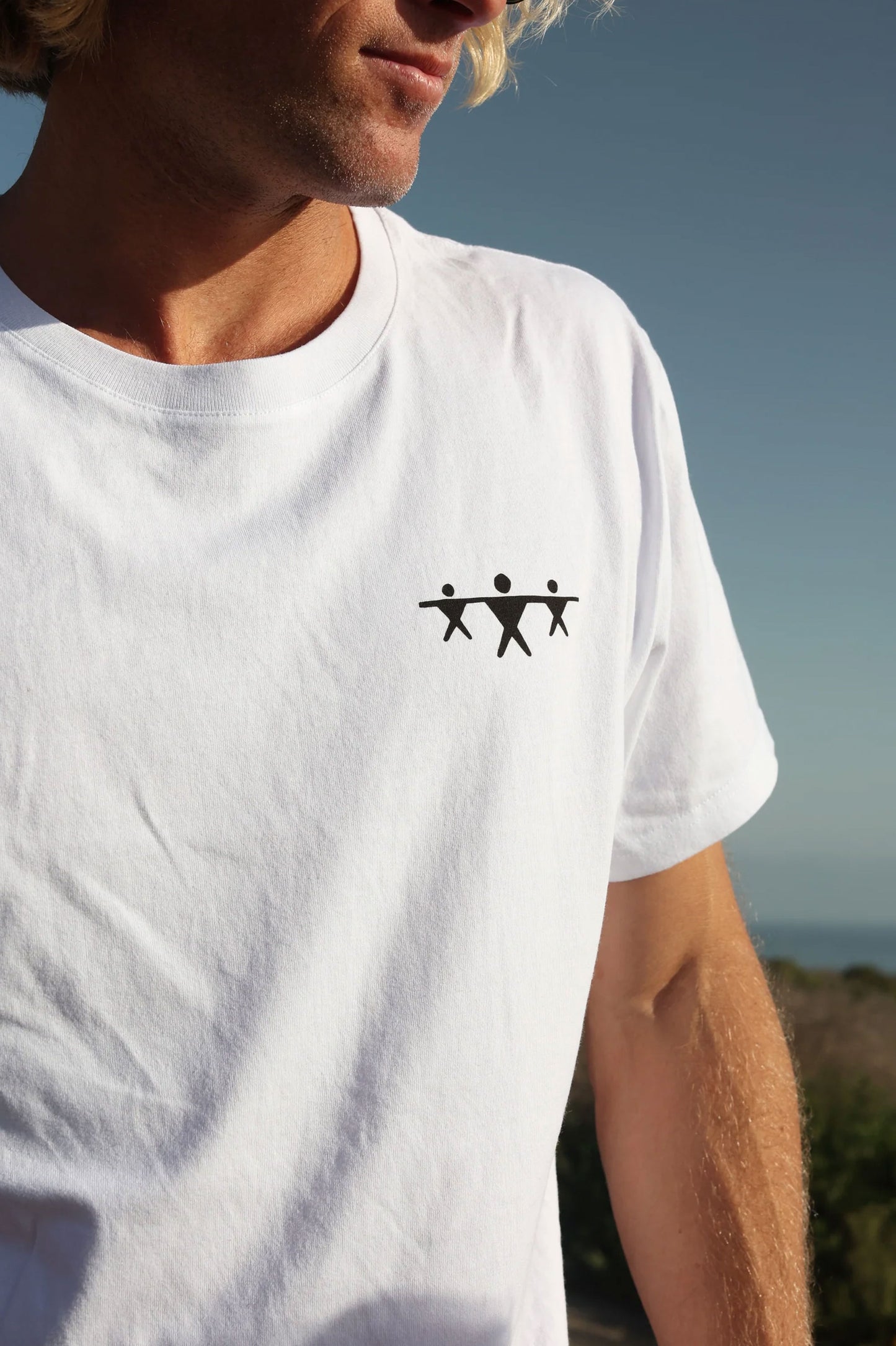 Pukas Surf Shop Man Tee Positive Vibe Warriors Pvw Heritage White