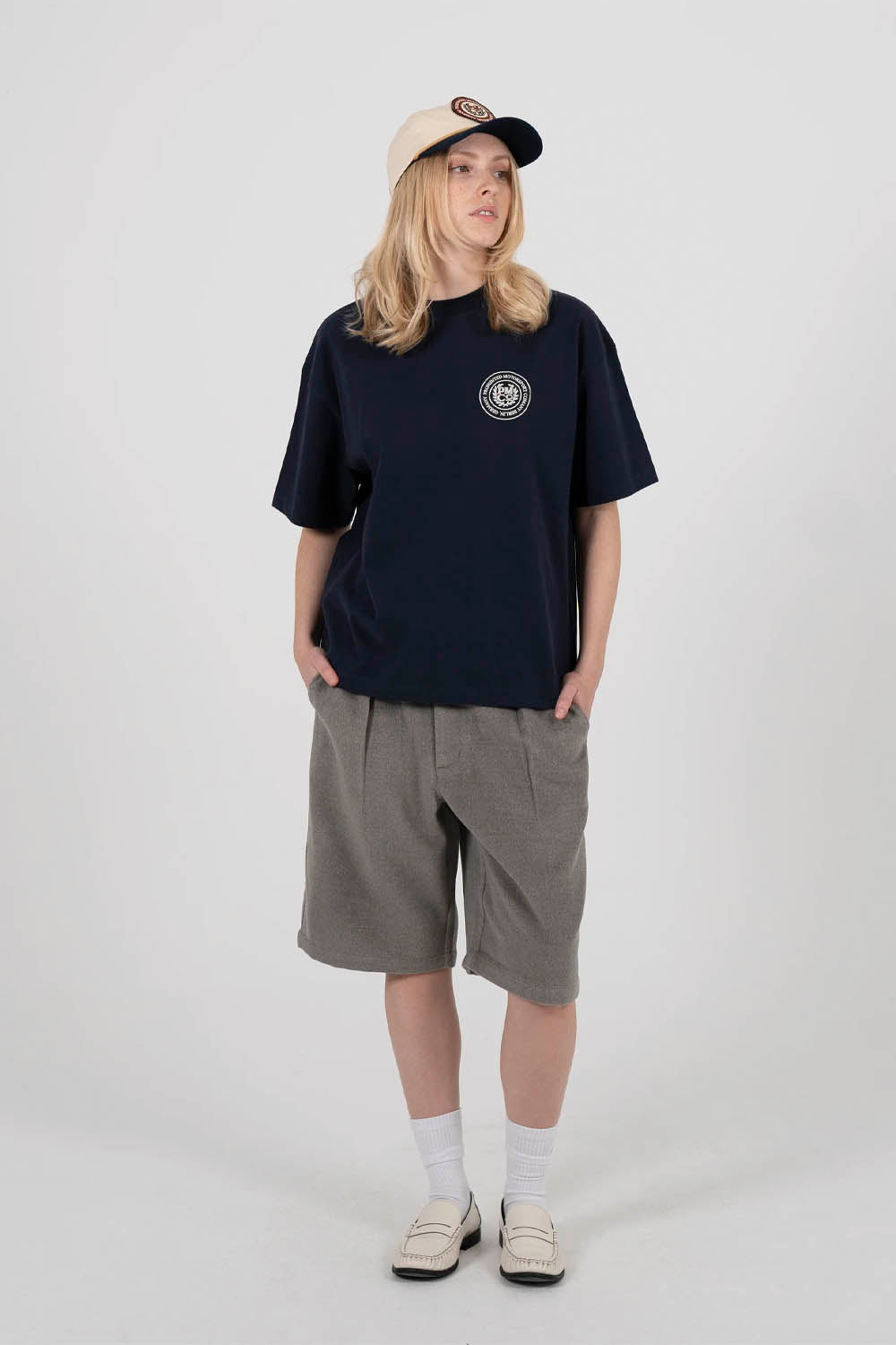 Prohibited Horse Racer Tee Deep Blue - front view